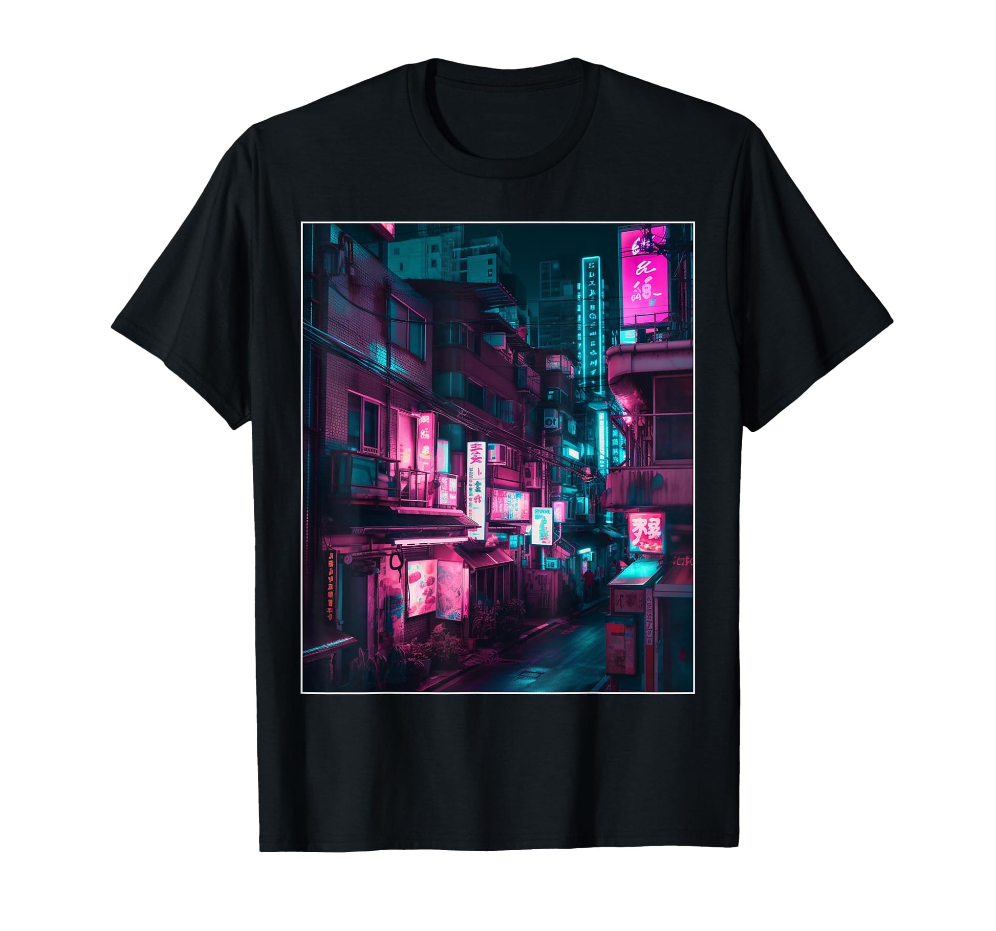 Streets Tokyo Japan Night Scene T-Shirt - Casual Everyday Wear for Adults - T-Shirt, Sweatshirt, Hoodie