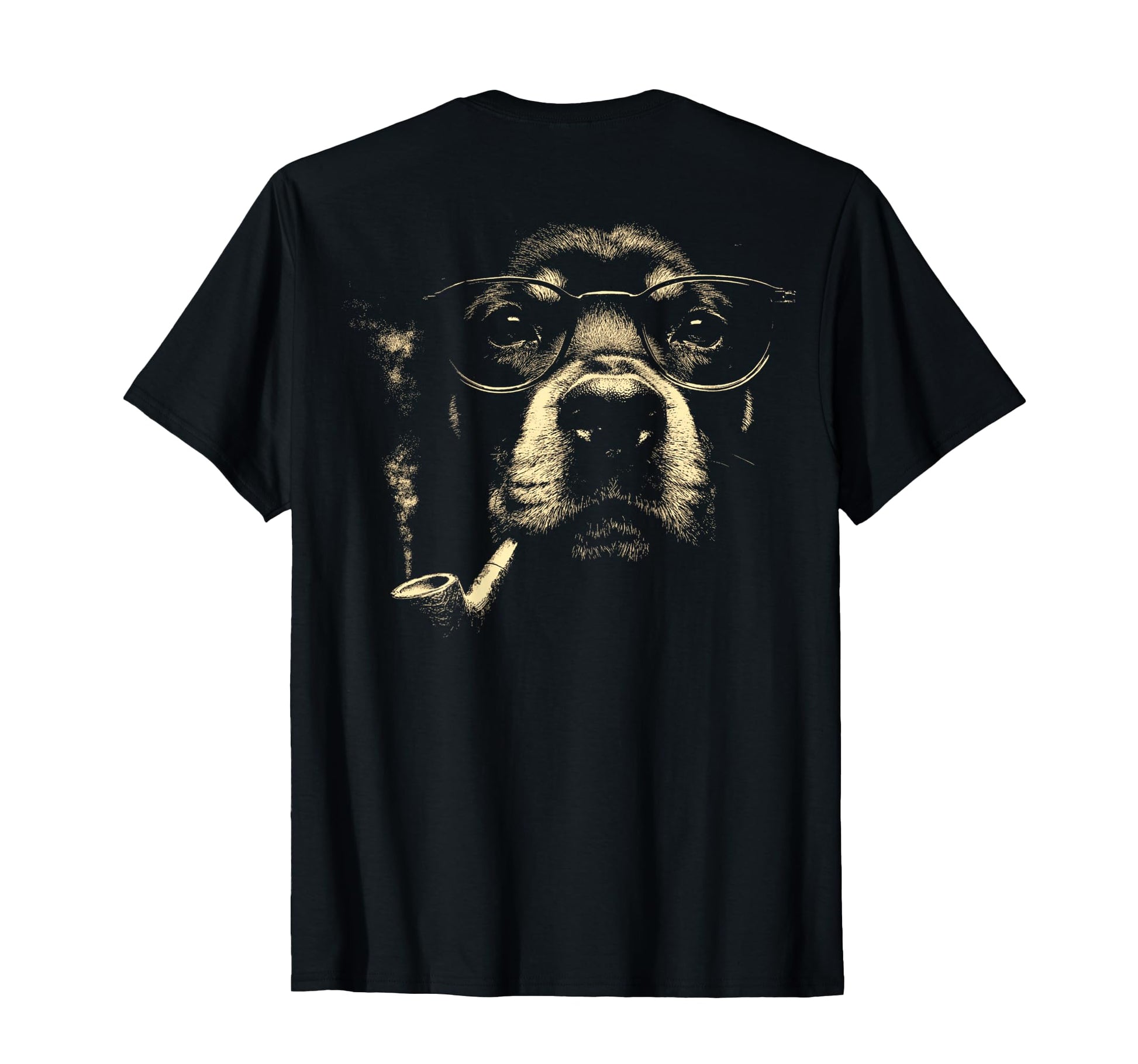 Rottweiler Glasses Smoking Pipe Meme T-Shirt - Unique Graphic Men Women - T-Shirt, Sweatshirt, Hoodie