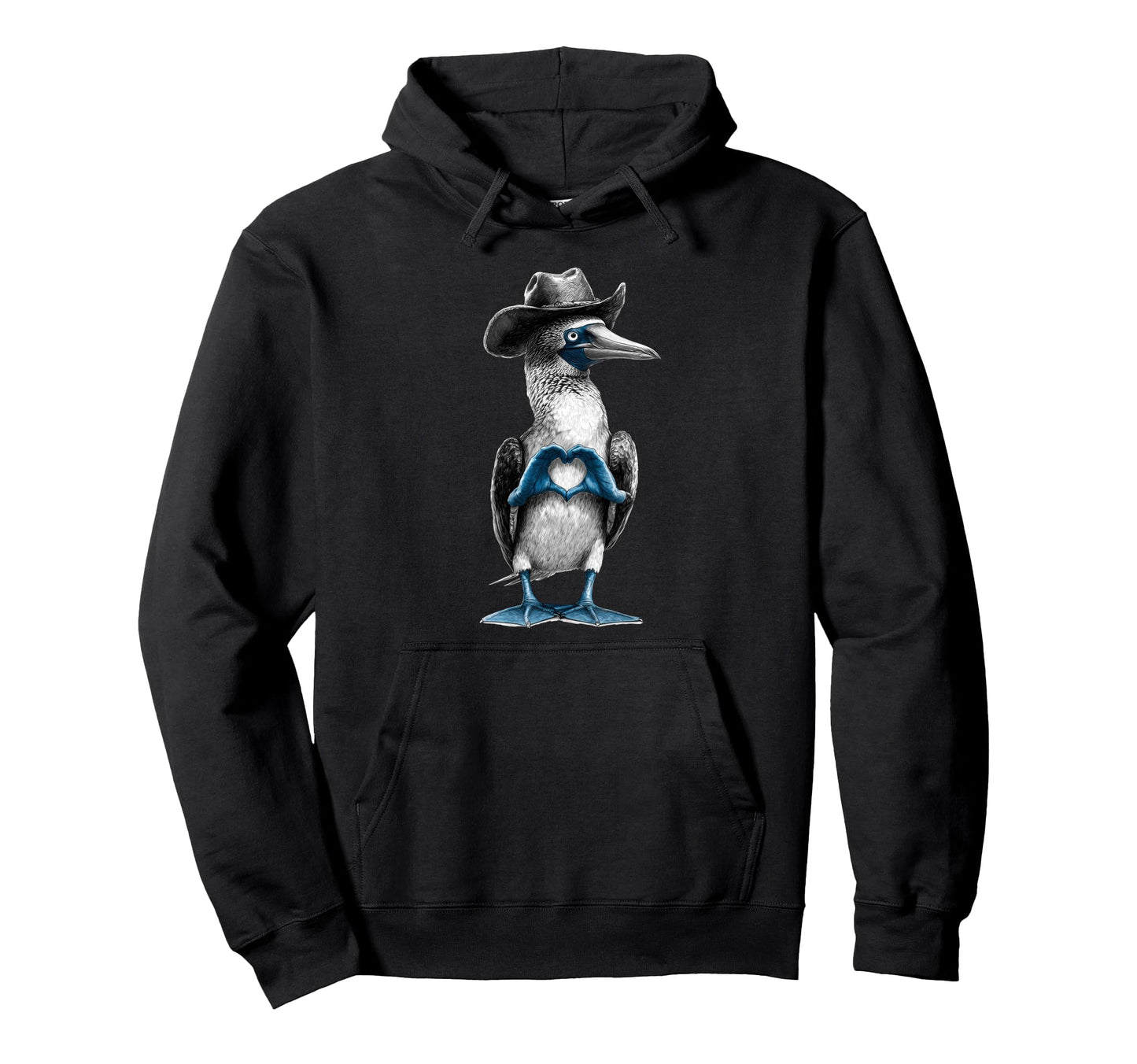 Blue Footed Booby Cowboy Cowgirl Hoodie - Minimalist Print Men Women - T-Shirt, Sweatshirt, Hoodie