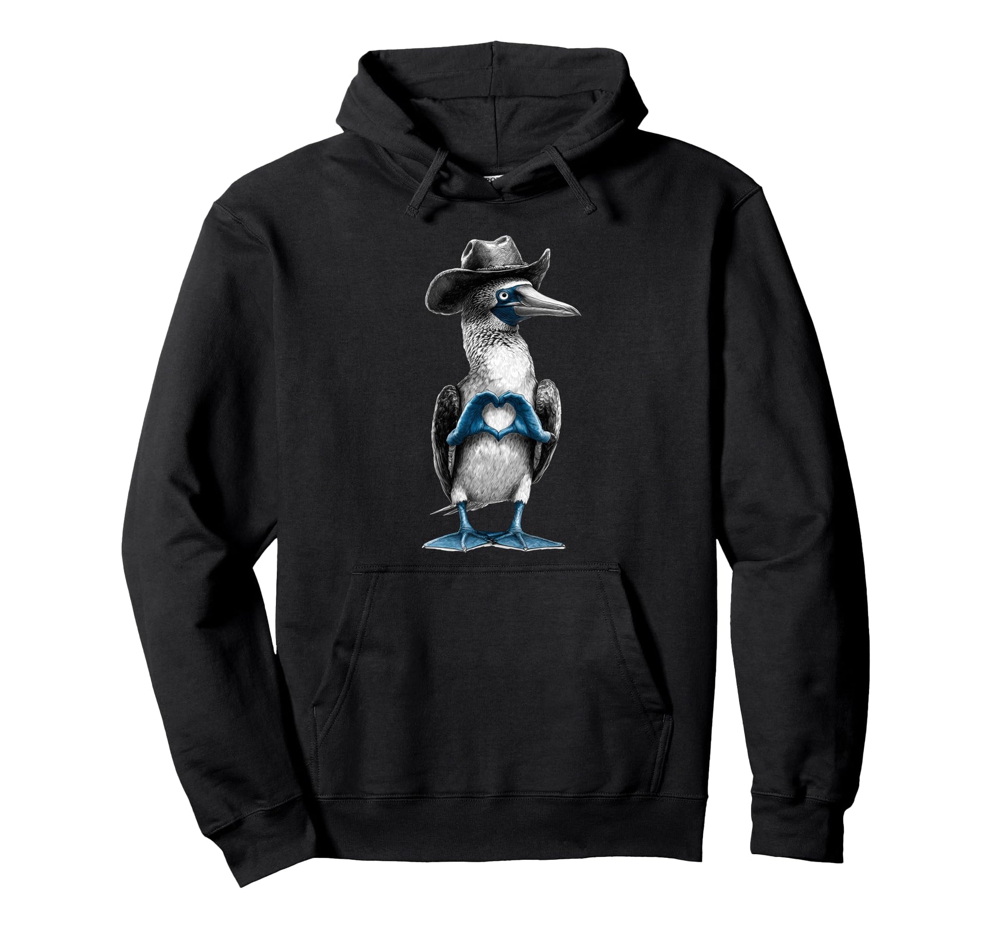 Blue Footed Booby Cowboy Cowgirl Hoodie - Minimalist Print Men Women - T-Shirt, Sweatshirt, Hoodie