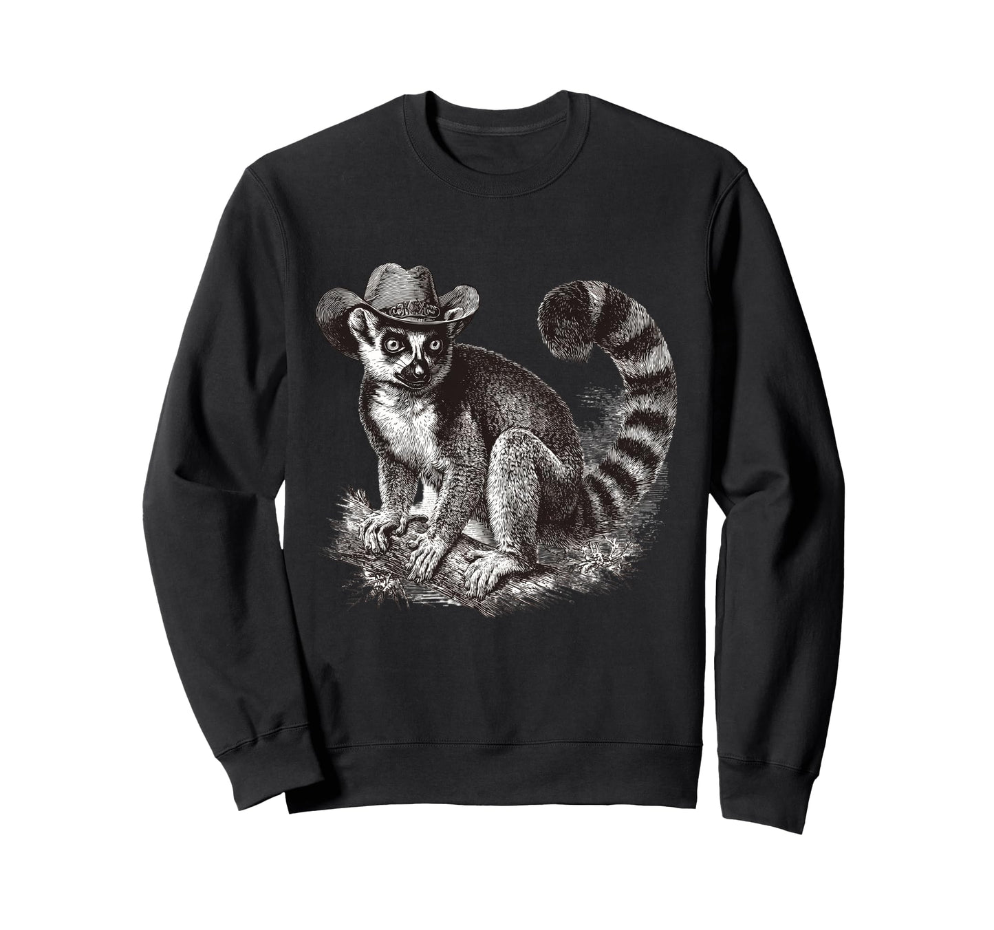 Country Cowboy Lemur Rodeo Sweatshirt - Casual Everyday Wear Unisex - T-Shirt, Sweatshirt, Hoodie