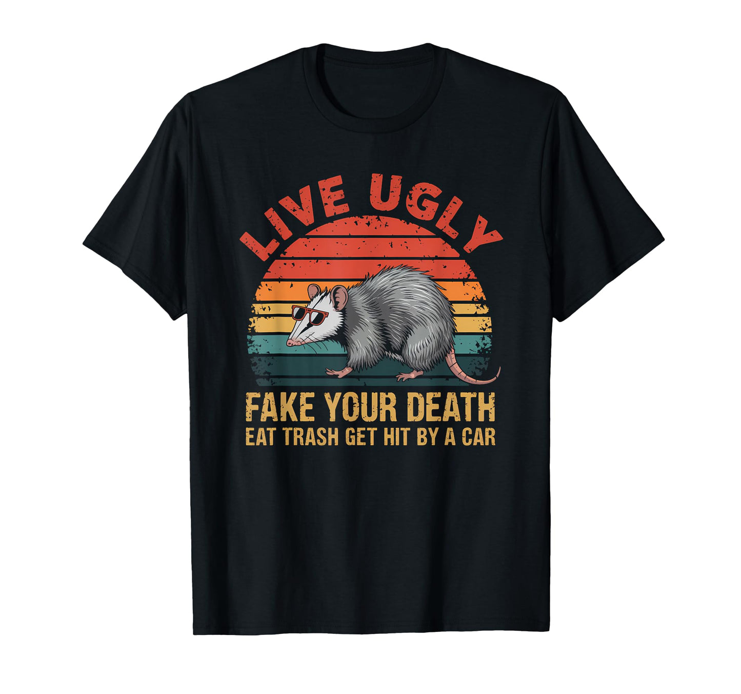 Live Ugly Possum Eat Trash Death Cowboy T-Shirt - Graphic Print for Adults - T-Shirt, Sweatshirt, Hoodie