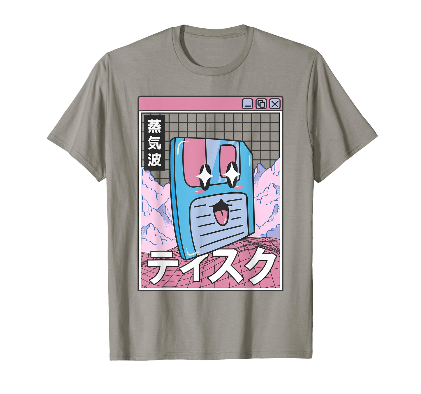Floppy Disk Kawaii Grid Vaporwave T-Shirt - Casual Everyday Wear Unisex - T-Shirt, Sweatshirt, Hoodie