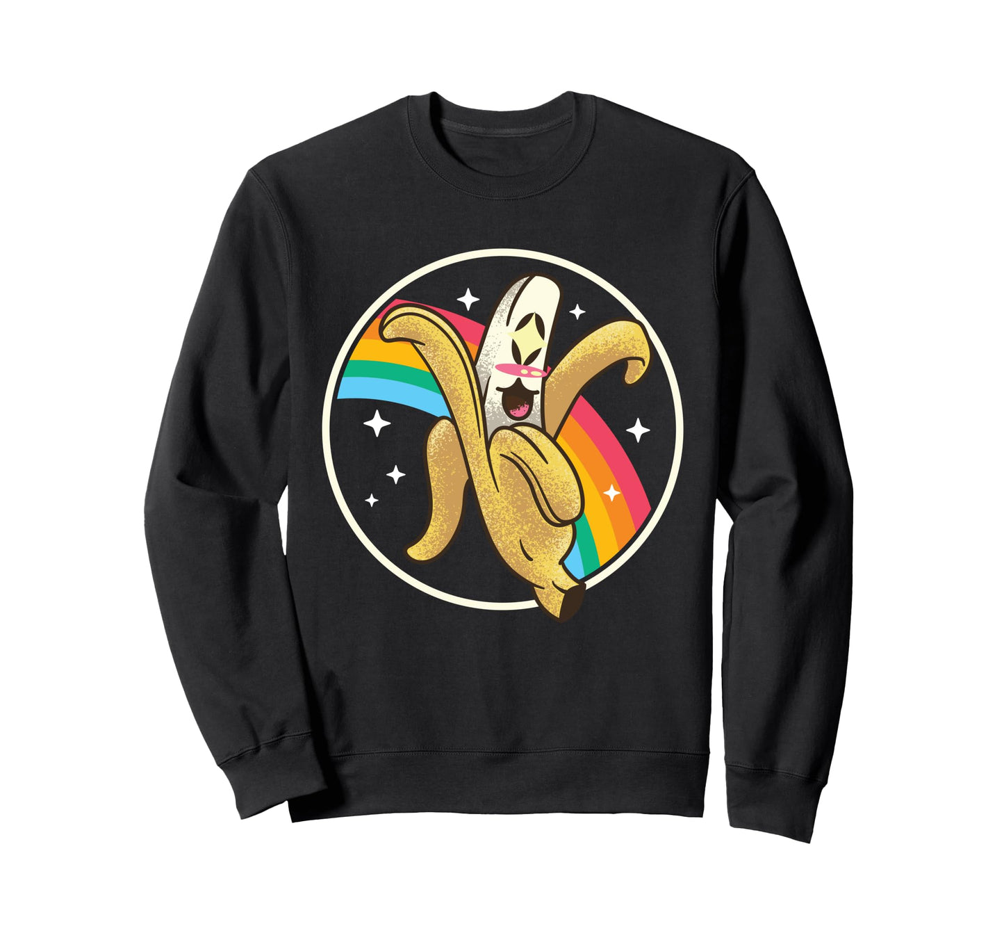 Happy Banana Rainbow Japan Otaku Sweatshirt - Fun Novelty Design Men Women - T-Shirt, Sweatshirt, Hoodie
