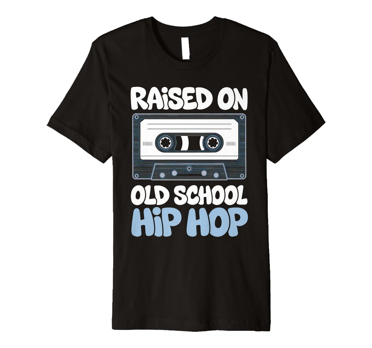 Raised Old School Hip Hop Cassette T-Shirt - Trendy Graphic for Adults - T-Shirt, Sweatshirt, Hoodie
