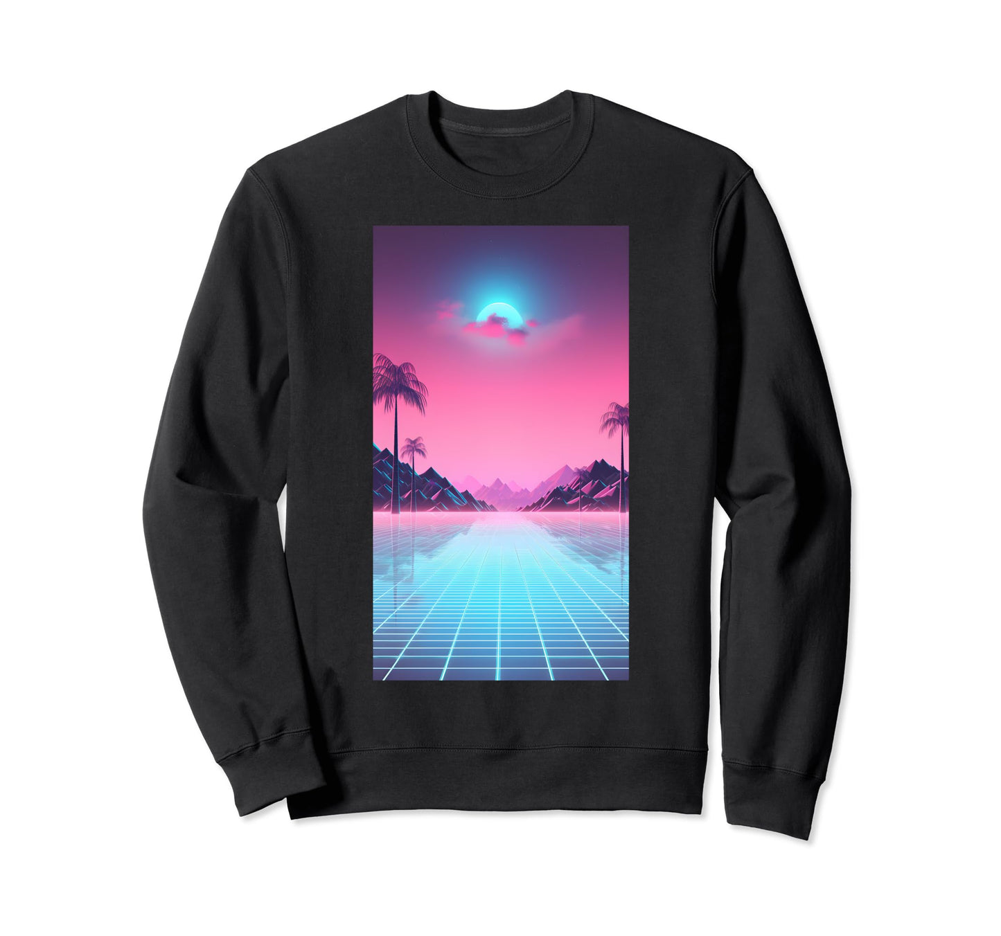 80S Vaporwave Aesthetic Sweatshirt - Graphic Print for Adults - T-Shirt, Sweatshirt, Hoodie