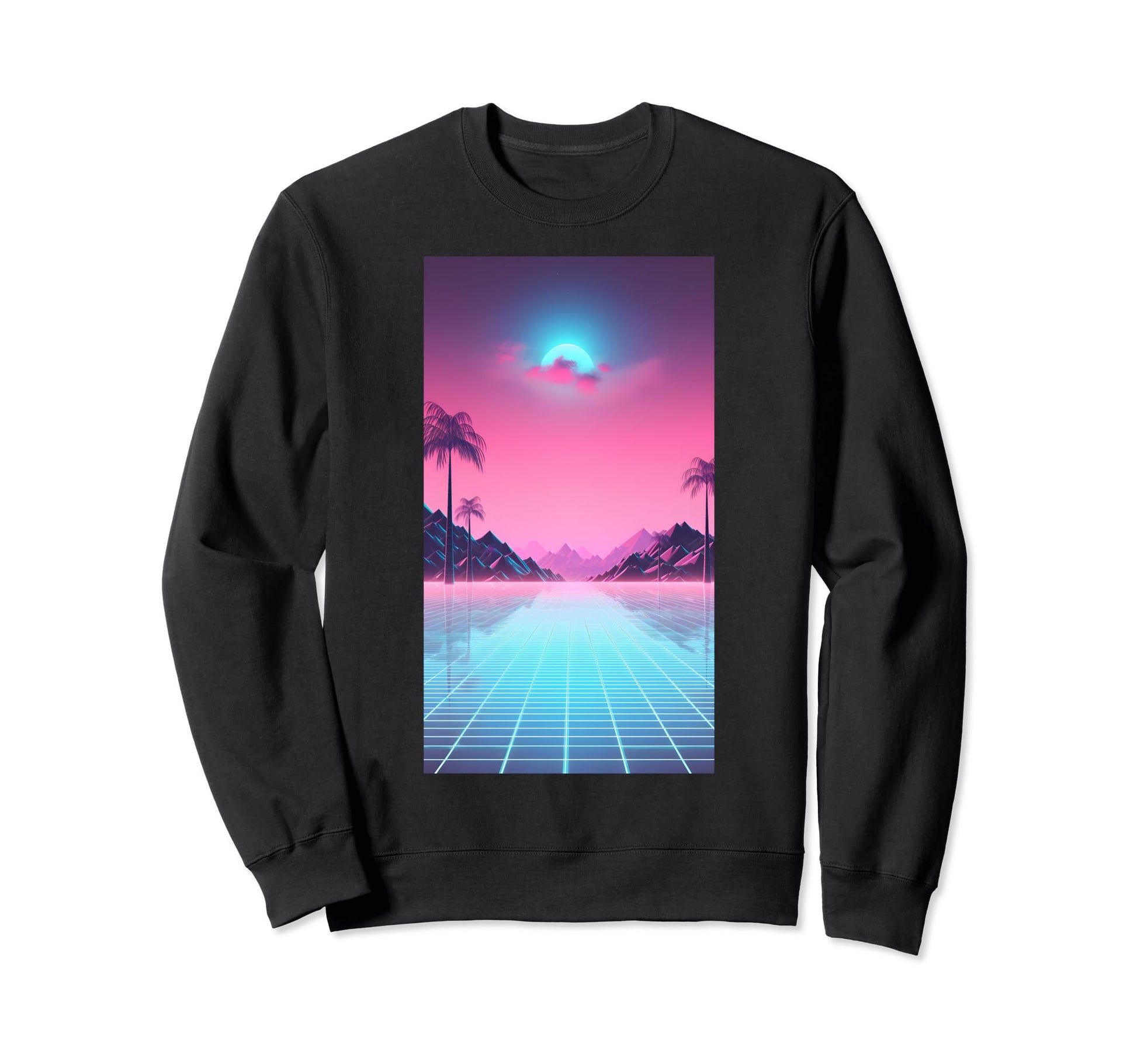 80S Vaporwave Aesthetic Sweatshirt - Graphic Print for Adults - T-Shirt, Sweatshirt, Hoodie