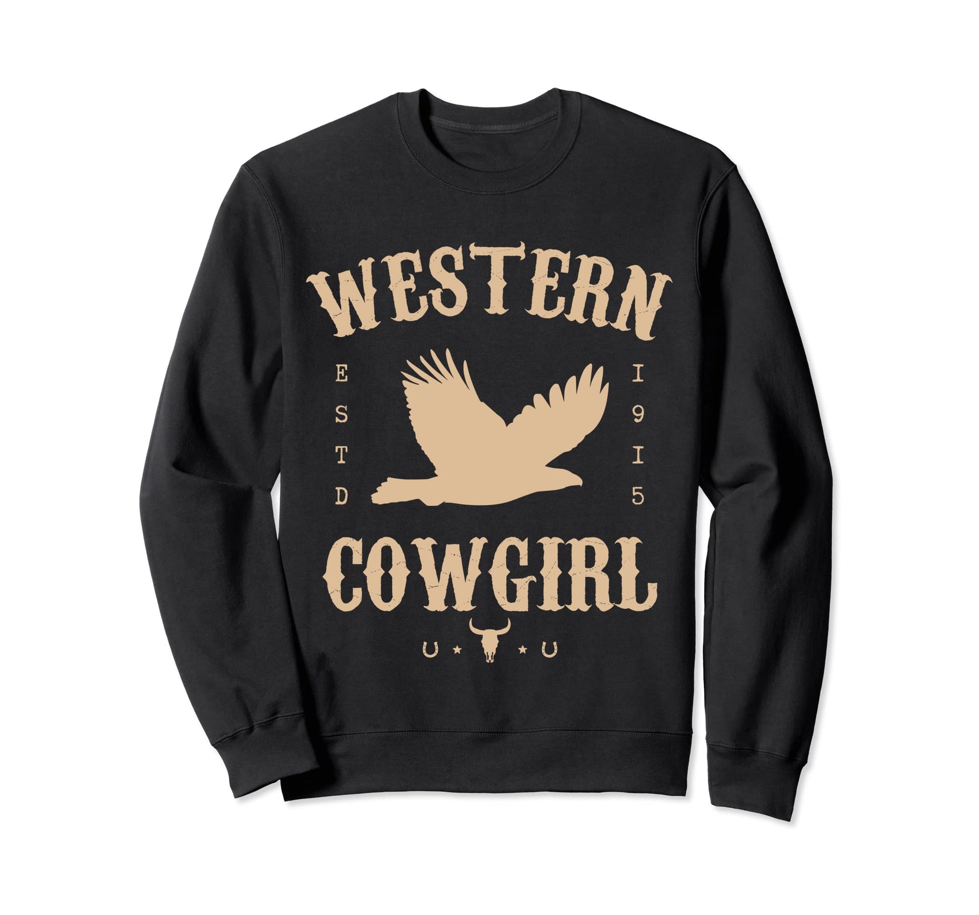 Western Cowgirl Yeehaw Hippie Sweatshirt - Custom Art Print for Adults - T-Shirt, Sweatshirt, Hoodie