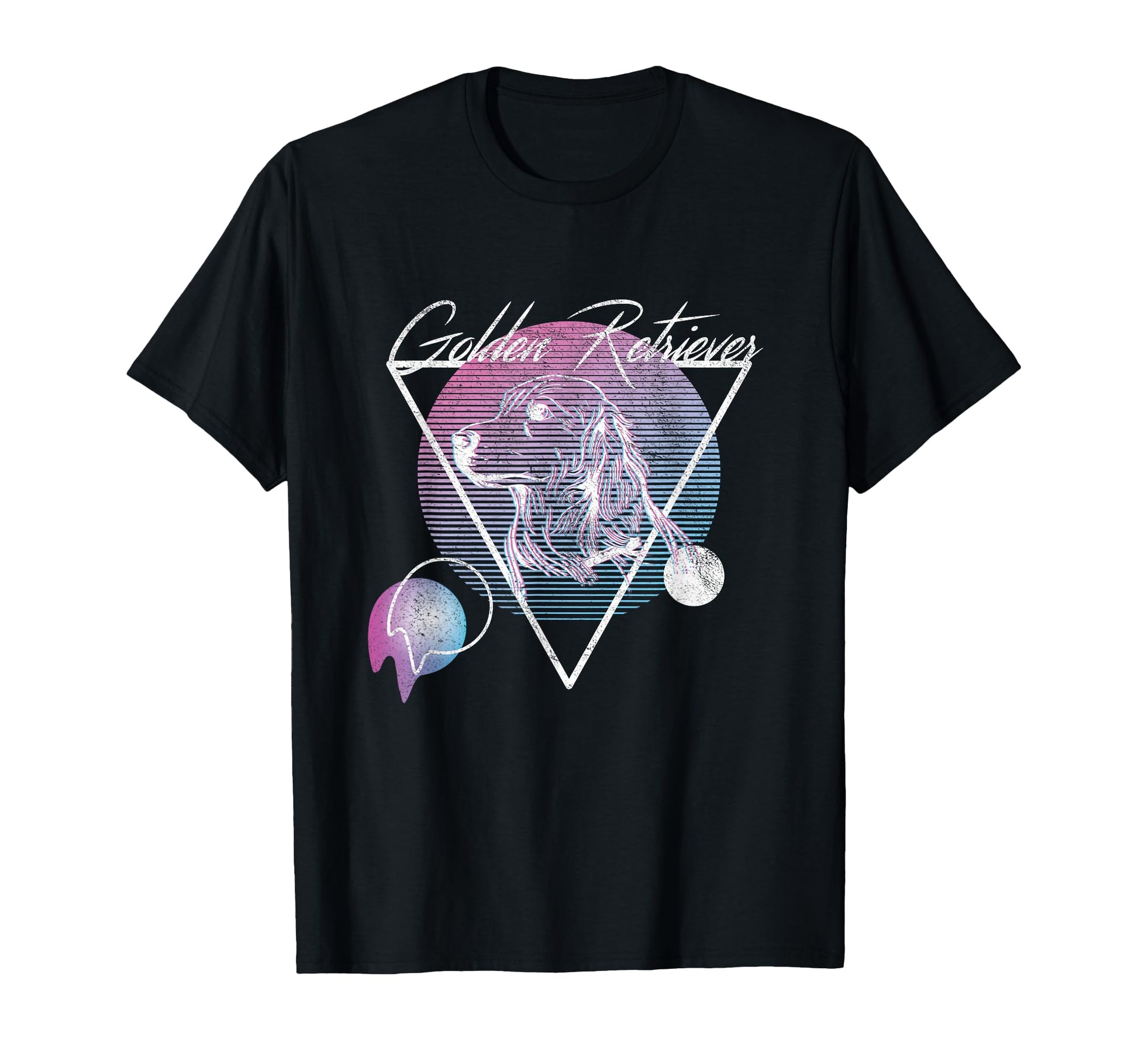 Golden Retriever Vaporwave Aesthetic T-Shirt - Custom Art Print for Adults - T-Shirt, Sweatshirt, Hoodie