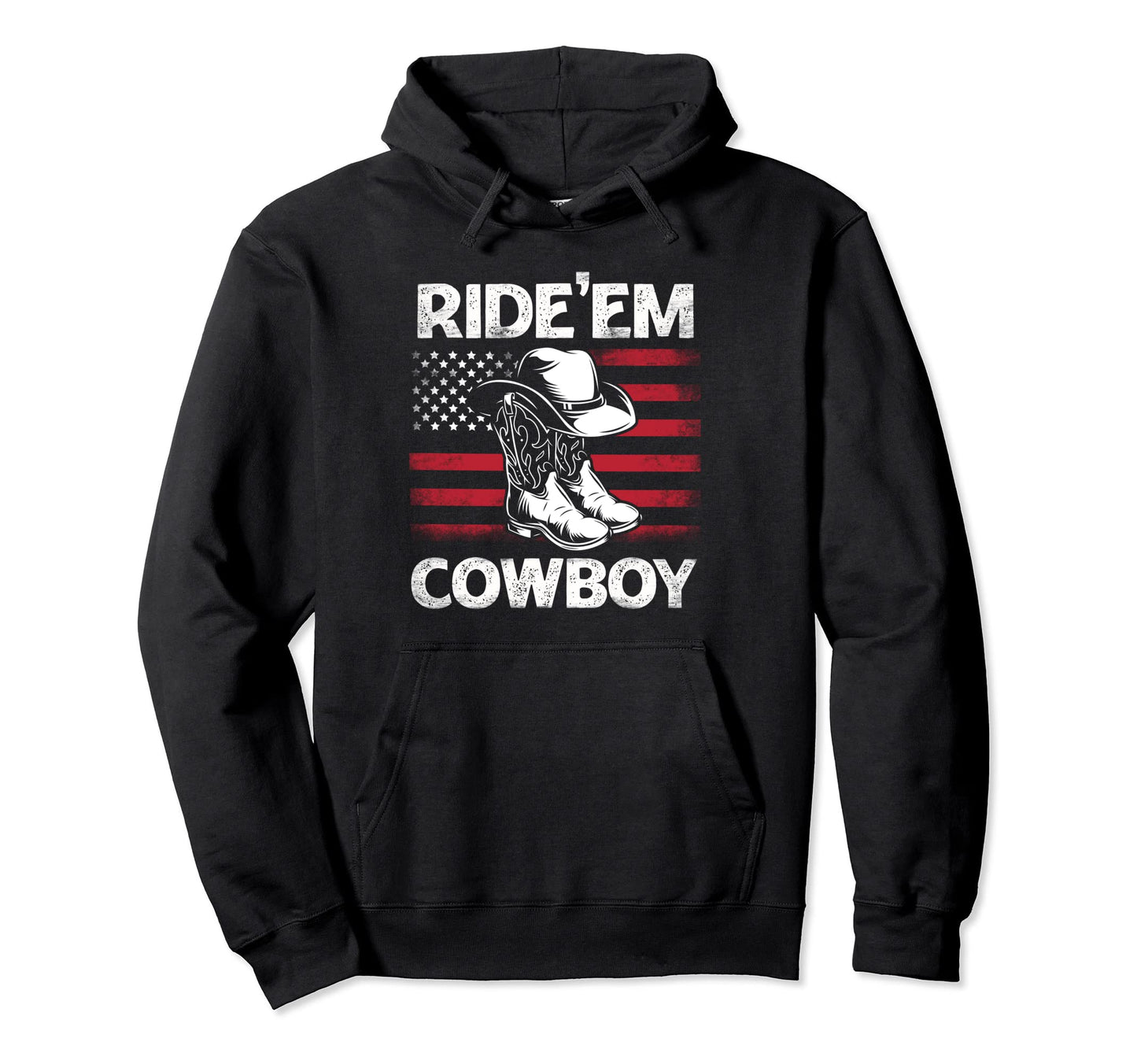 Rideem Cowboy Western Cowgirl Boots Hat Hoodie - Novelty Apparel Unisex - T-Shirt, Sweatshirt, Hoodie