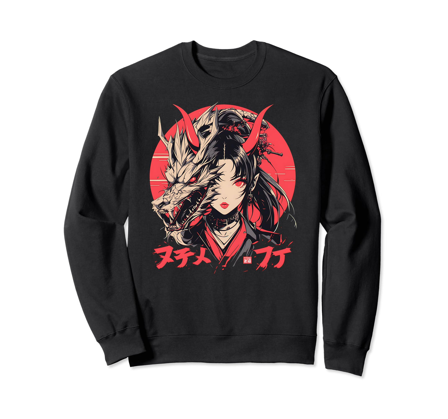 Goth Grunge Demon Anime Waifu Horror Sweatshirt - Aesthetic Graphic Unisex - T-Shirt, Sweatshirt, Hoodie