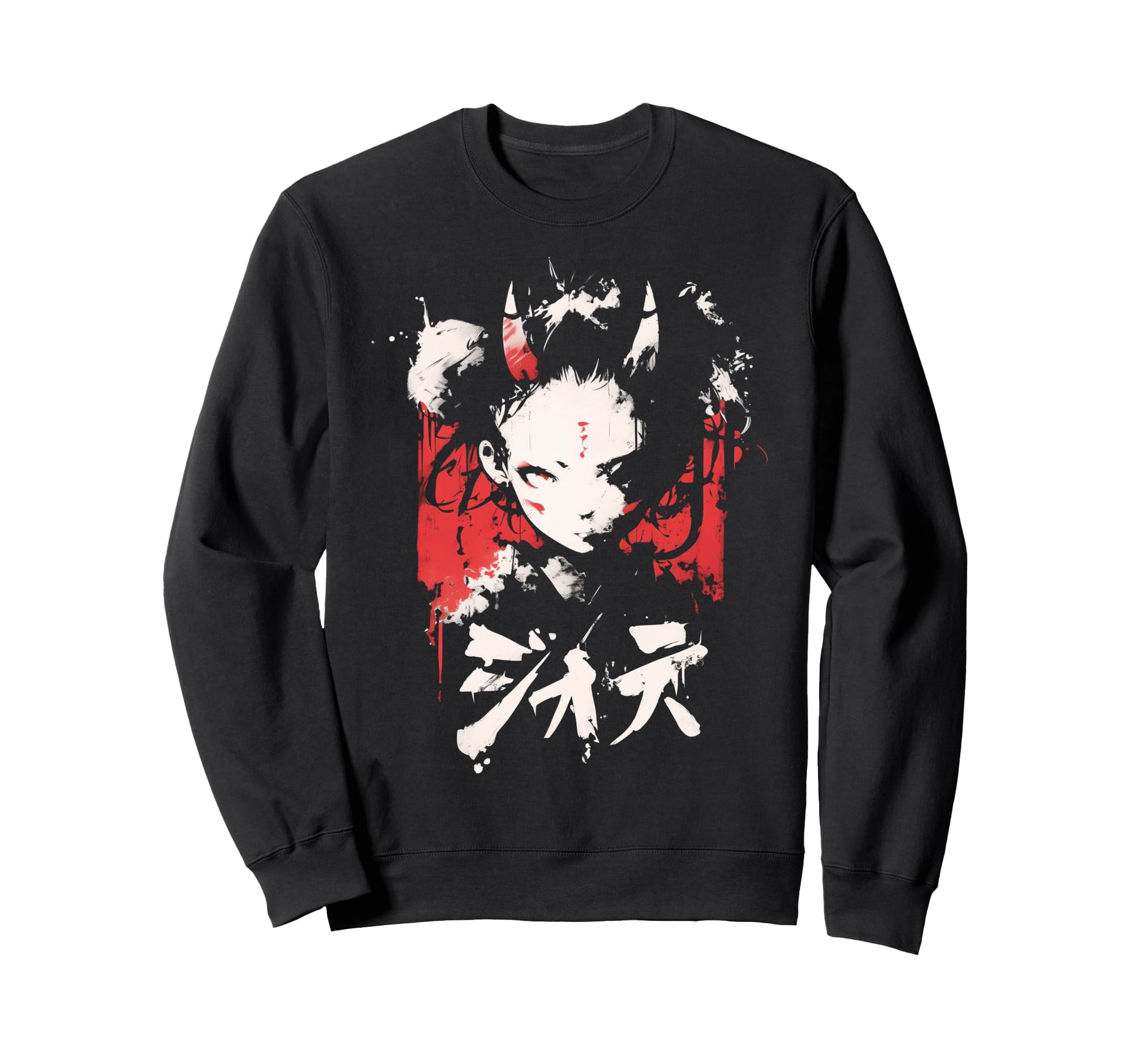 Goth Grunge Demon Anime Waifu Sweatshirt - Fun Novelty Design for Adults - T-Shirt, Sweatshirt, Hoodie