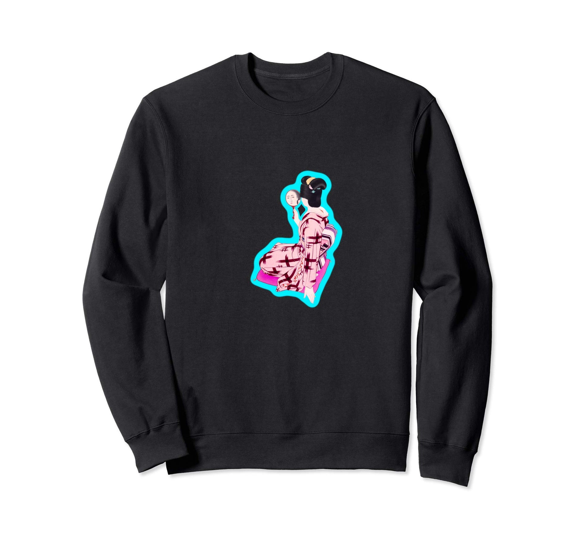 Japanese Geisha Woodblock Art And Sweatshirt - Streetwear Style Unisex - T-Shirt, Sweatshirt, Hoodie