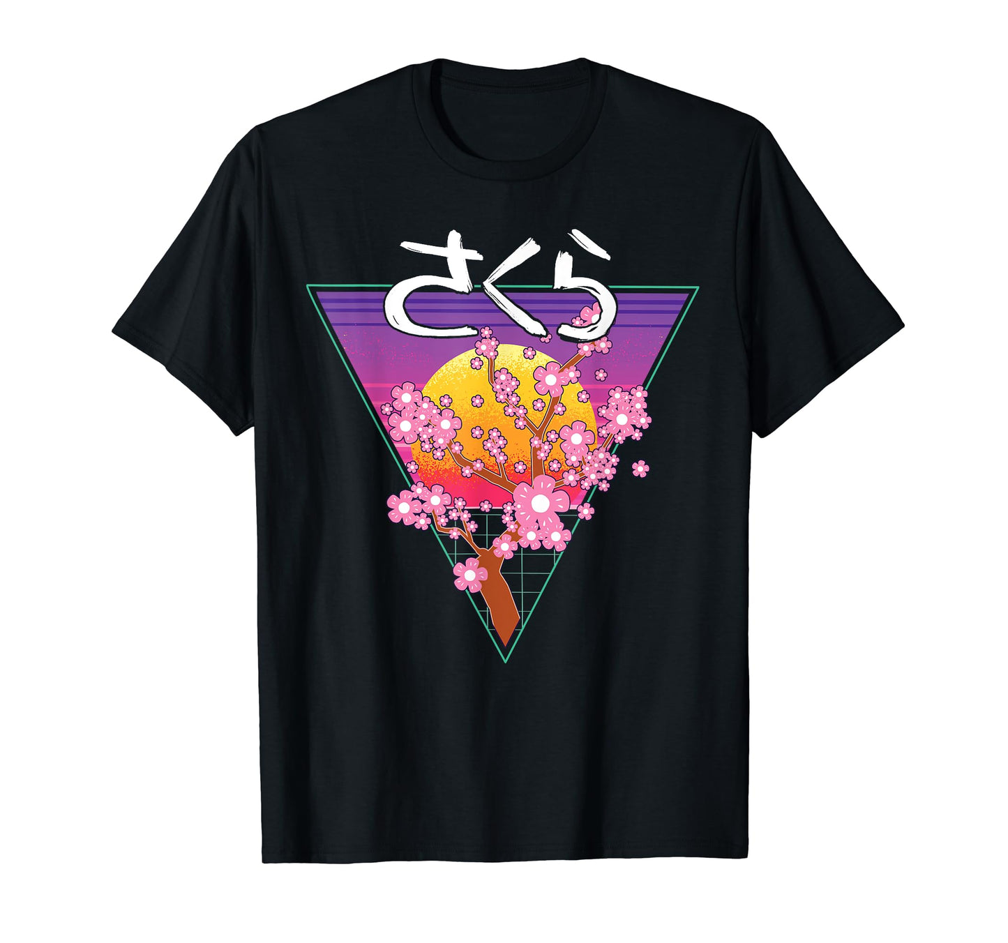 Vaporwave Cherry Blossoms Sakura Tree T-Shirt - Streetwear Style Men Women - T-Shirt, Sweatshirt, Hoodie