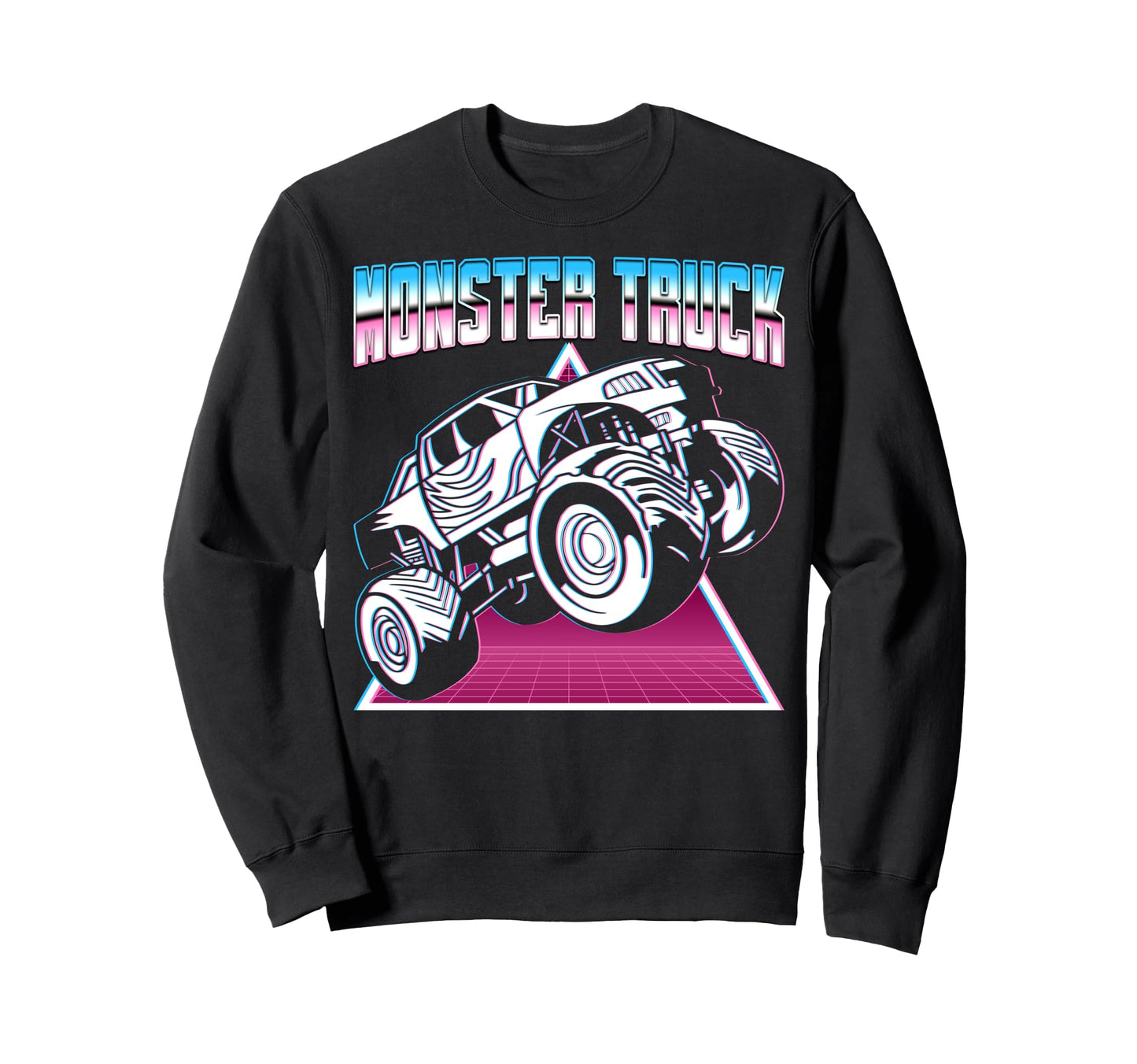Vaporwave Aesthetic Monster Truck Sweatshirt - Streetwear Style Unisex - T-Shirt, Sweatshirt, Hoodie