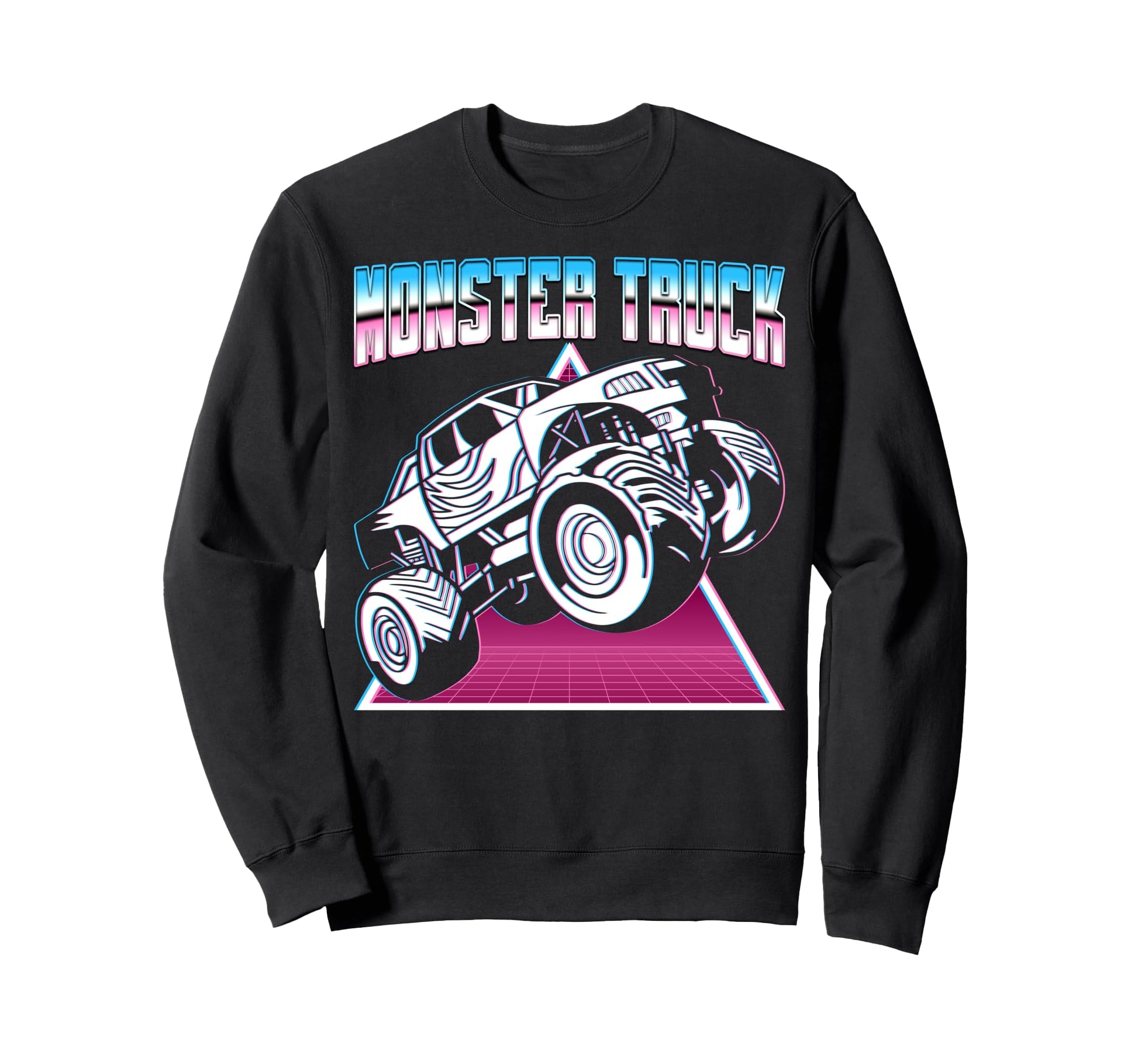 Vaporwave Aesthetic Monster Truck Sweatshirt - Streetwear Style Unisex - T-Shirt, Sweatshirt, Hoodie