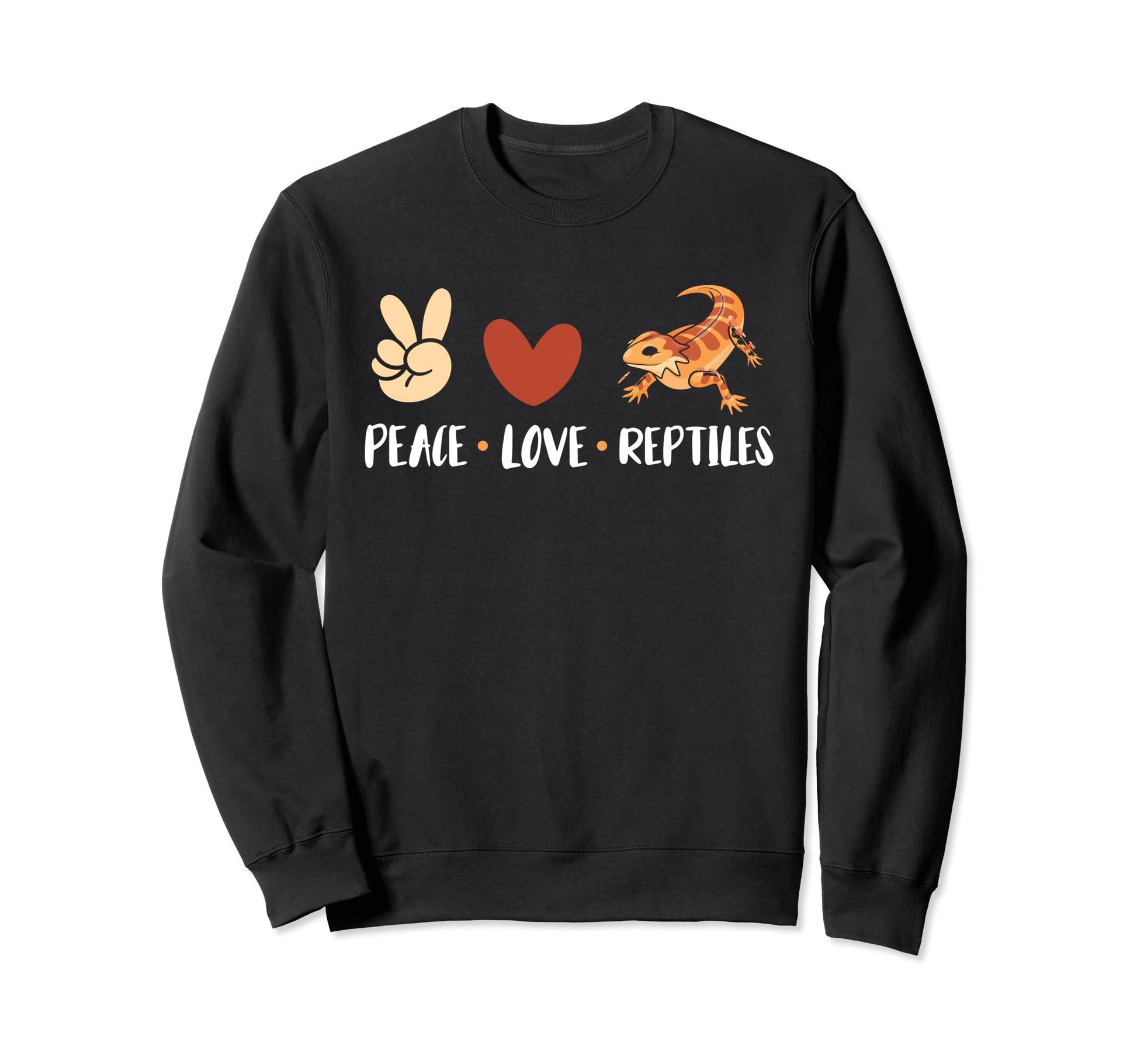 Womens Peace Love Reptiles Sweatshirt - Casual Everyday Wear for Adults - T-Shirt, Sweatshirt, Hoodie