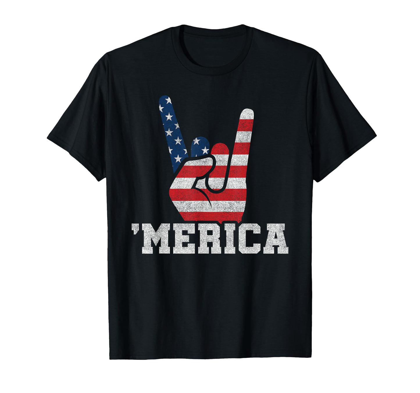 American Flag 4Th July Rock Usa Merica T-Shirt - Streetwear Style Men Women - T-Shirt, Sweatshirt, Hoodie