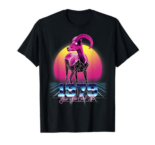 1979 Year Goat 80S Chinese Zodiac T-Shirt - Custom Art Print Men Women - T-Shirt, Sweatshirt, Hoodie