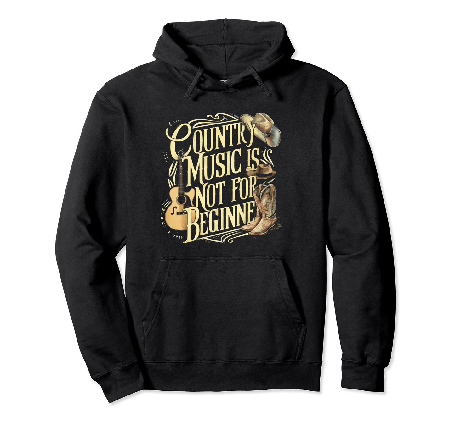 Funny Country Music Country Music Not Hoodie - Minimalist Print Unisex - T-Shirt, Sweatshirt, Hoodie