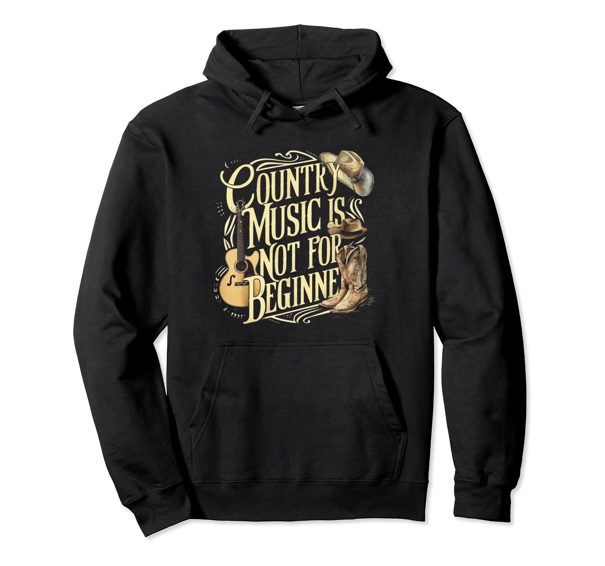 Funny Country Music Country Music Not Hoodie - Minimalist Print Unisex - T-Shirt, Sweatshirt, Hoodie