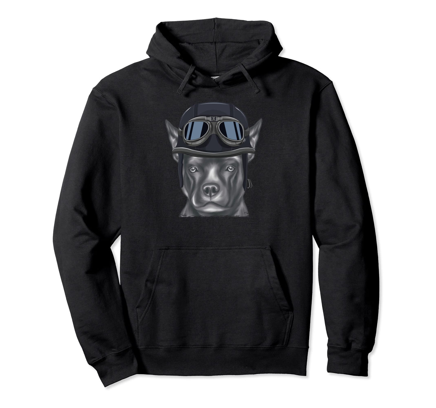 Staffordshire Bull Terrier Wearing Hoodie - Custom Art Print Men Women - T-Shirt, Sweatshirt, Hoodie