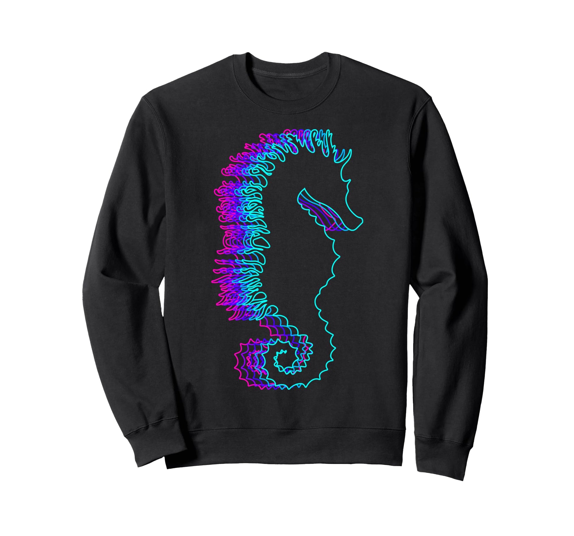 Seahorse Sea Fish Vaporwave Sweatshirt - Trendy Graphic Men Women - T-Shirt, Sweatshirt, Hoodie
