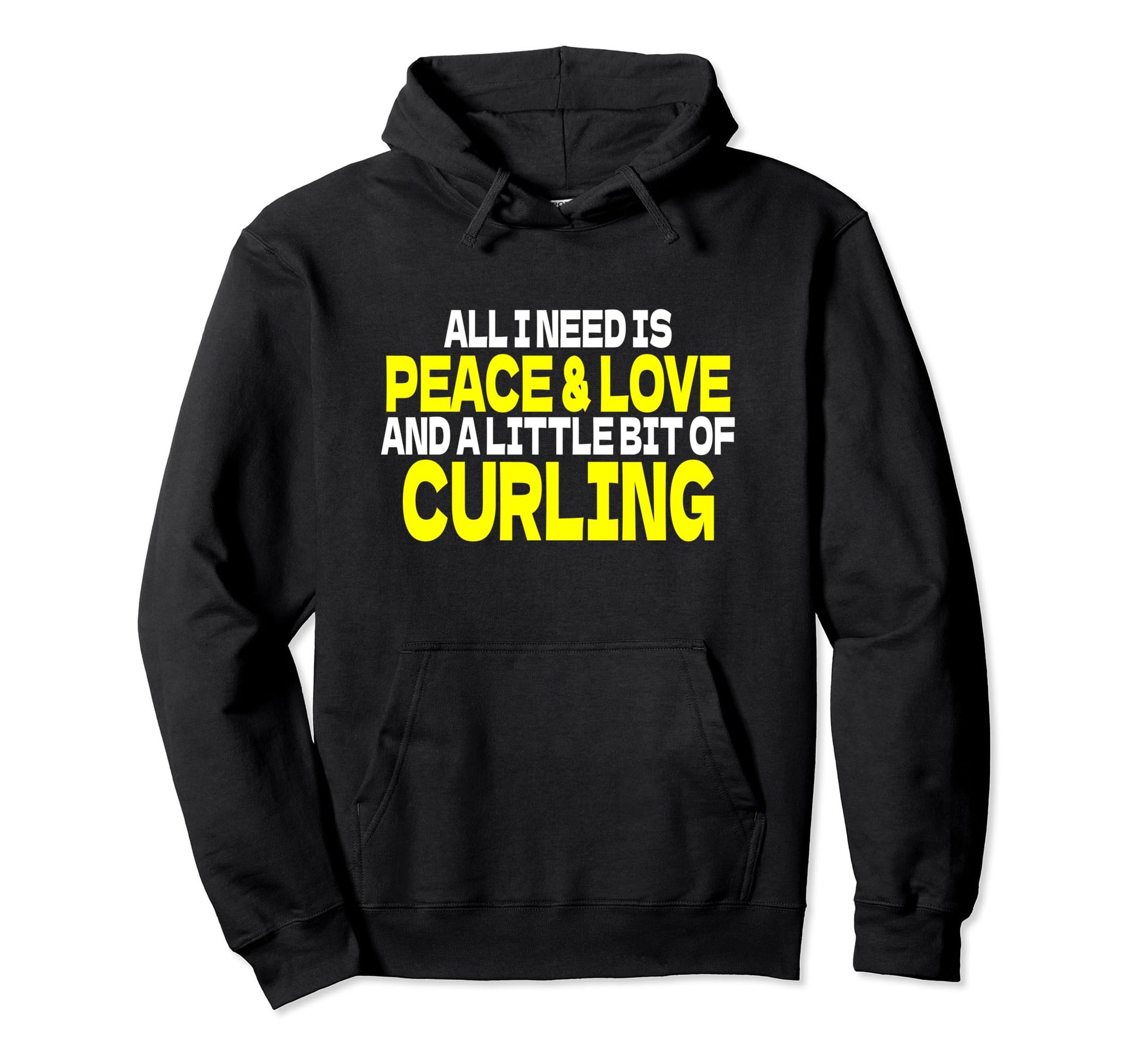 Curling Team Peace Love Curling Hoodie - Novelty Apparel Men Women - T-Shirt, Sweatshirt, Hoodie