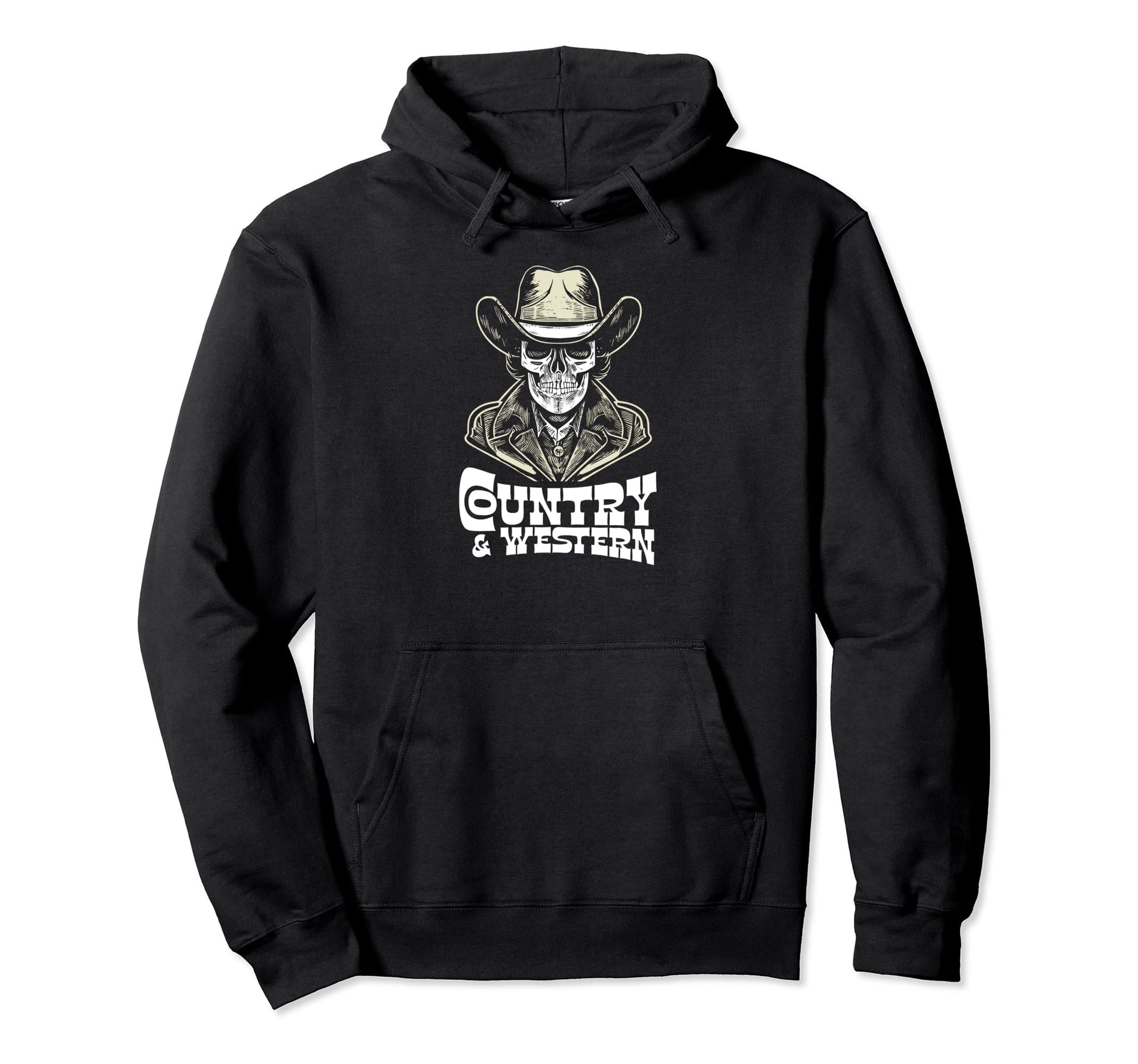 Country Music Country Western Skull Hoodie - Aesthetic Graphic Men Women - T-Shirt, Sweatshirt, Hoodie