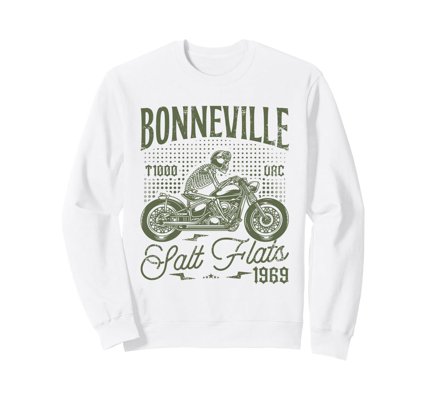 Bonneville Salt Flats Motorcycle Racing Sweatshirt - Trendy Graphic Unisex - T-Shirt, Sweatshirt, Hoodie