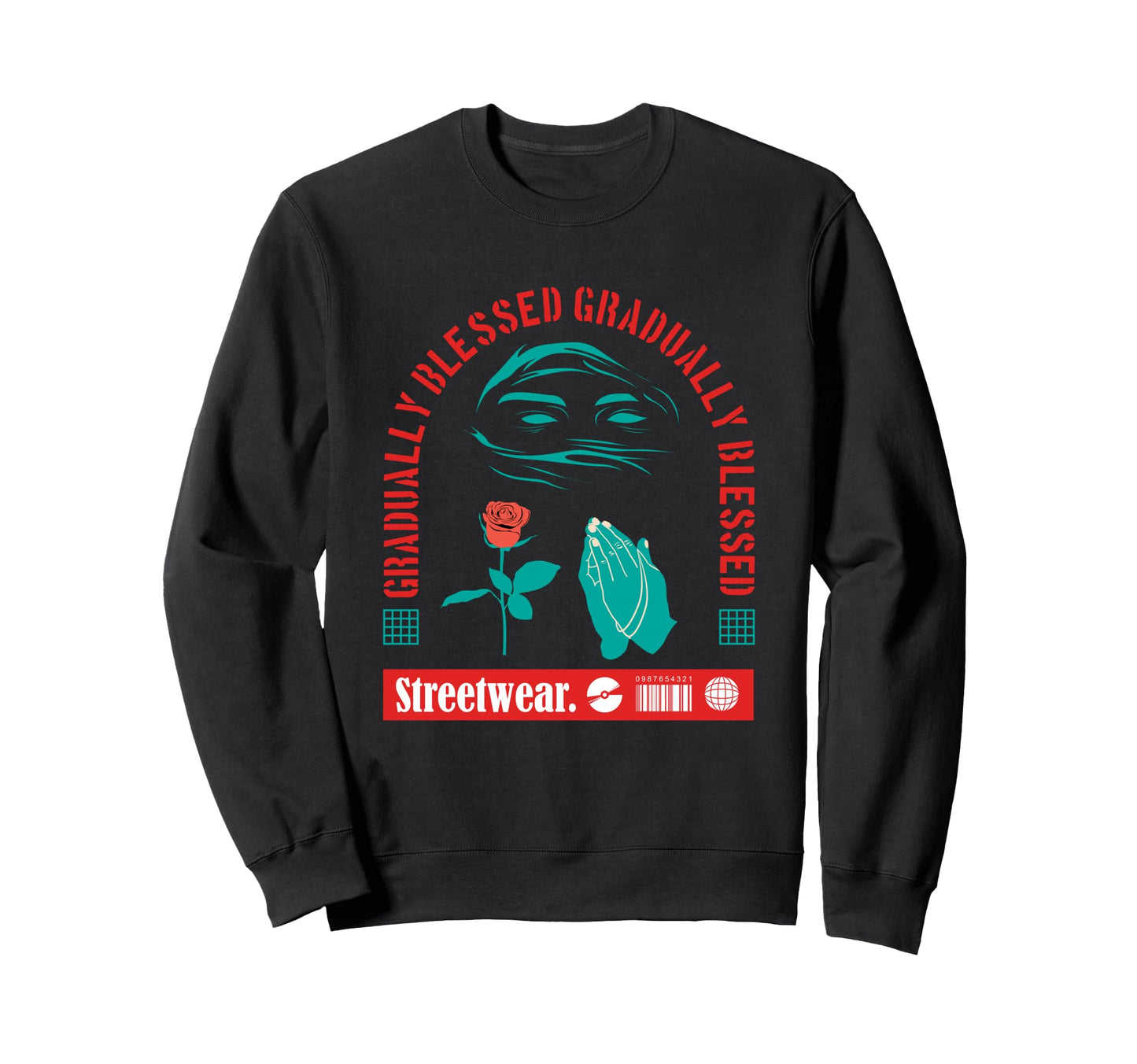 Gradually Blessed Aesthetic Edgy Sweatshirt - Custom Art Print Men Women - T-Shirt, Sweatshirt, Hoodie