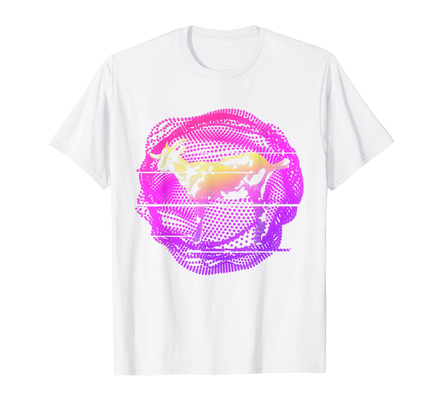 Farm Animal Synthwave Vaporwave T-Shirt - Graphic Print for Adults - T-Shirt, Sweatshirt, Hoodie