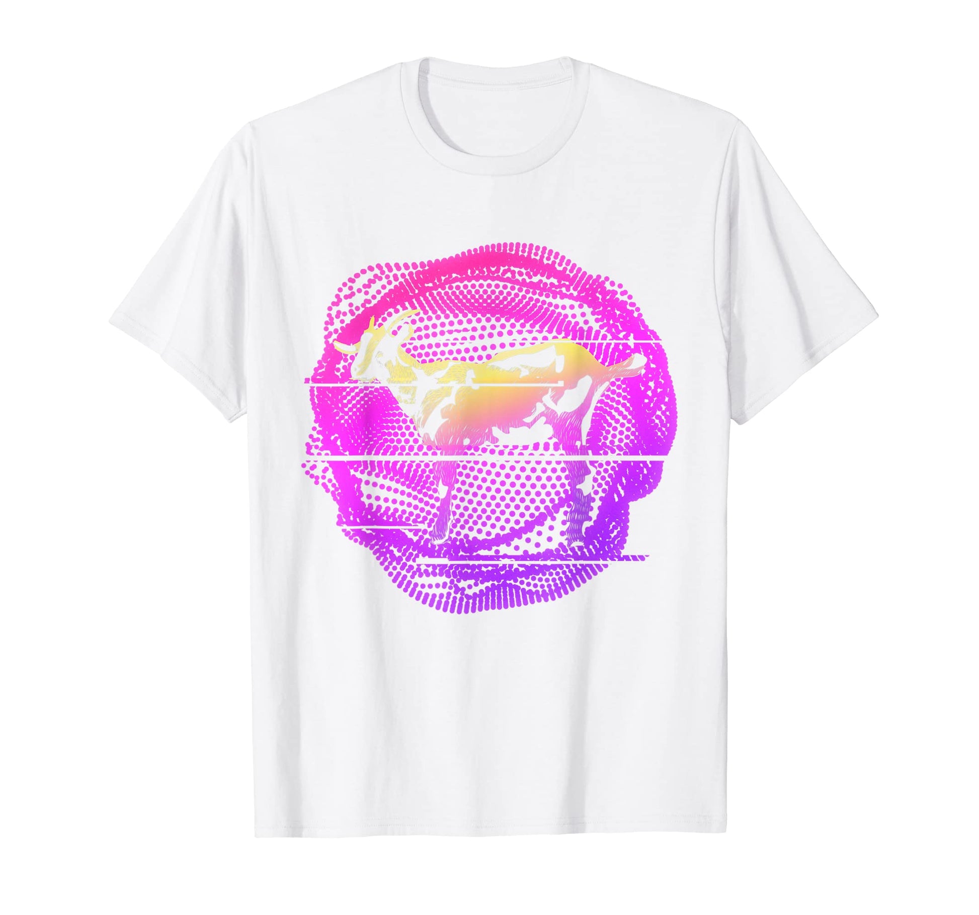 Farm Animal Synthwave Vaporwave T-Shirt - Graphic Print for Adults - T-Shirt, Sweatshirt, Hoodie