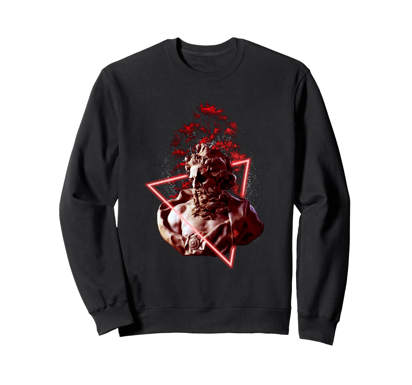 Neptune Sculpture Aesthetic Edgy Sweatshirt - Minimalist Print for Adults - T-Shirt, Sweatshirt, Hoodie