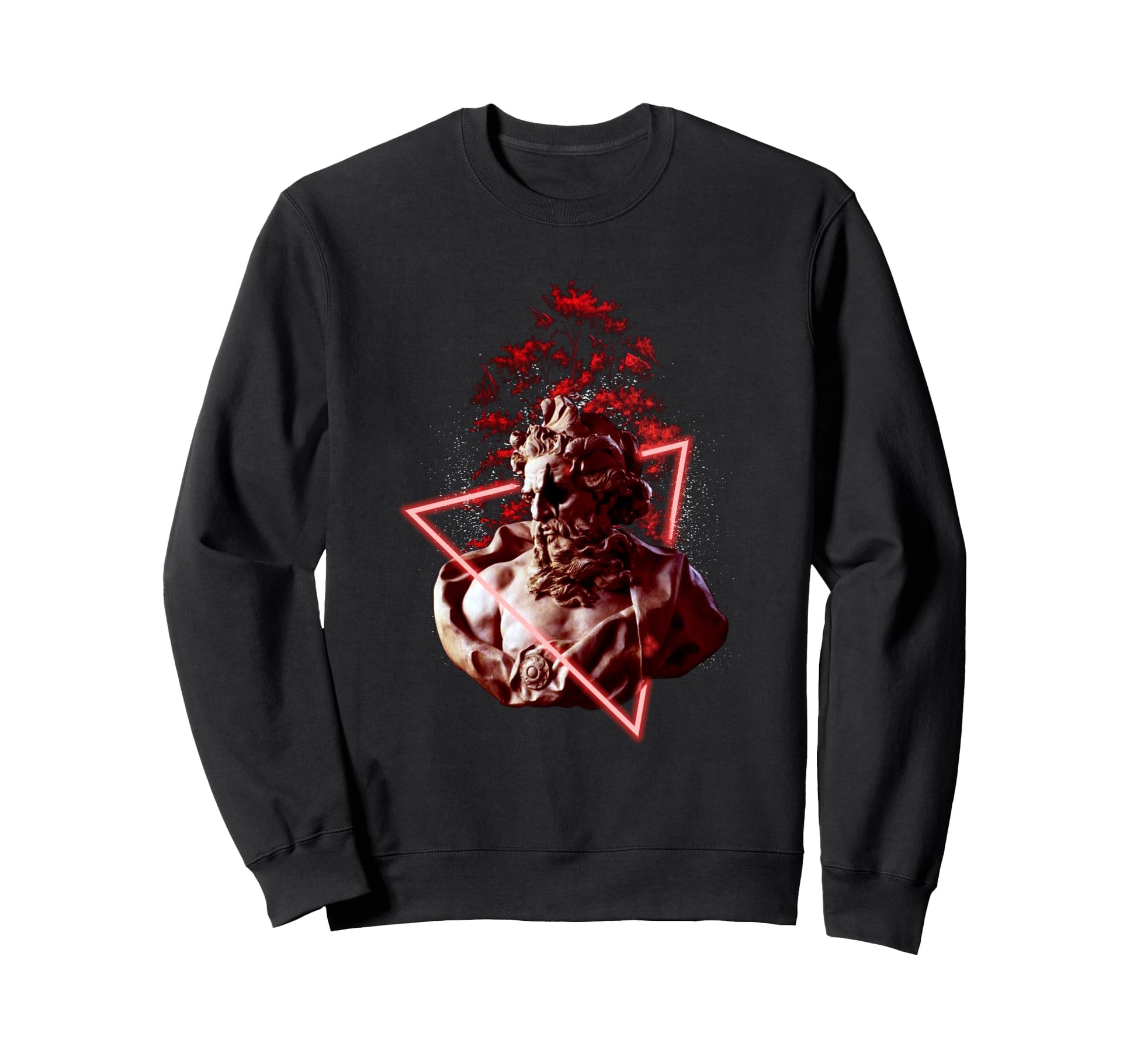 Neptune Sculpture Aesthetic Edgy Sweatshirt - Minimalist Print for Adults - T-Shirt, Sweatshirt, Hoodie