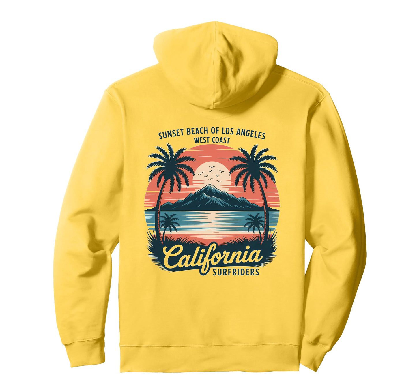 California Beach Summer Vibes Ocean West Hoodie - Custom Art Print Unisex - T-Shirt, Sweatshirt, Hoodie