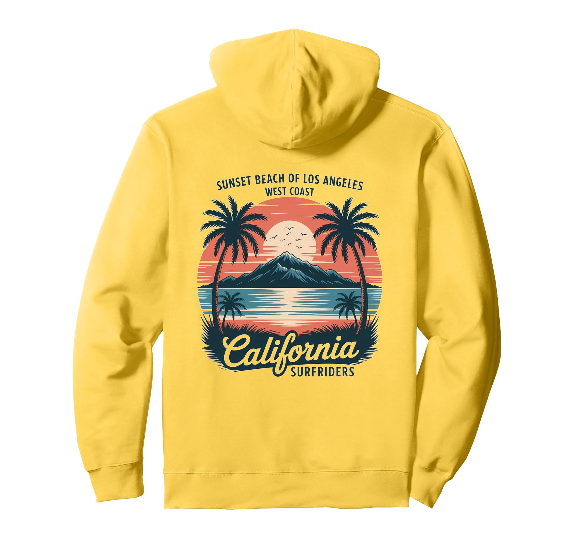 California Beach Summer Vibes Ocean West Hoodie - Custom Art Print Unisex - T-Shirt, Sweatshirt, Hoodie