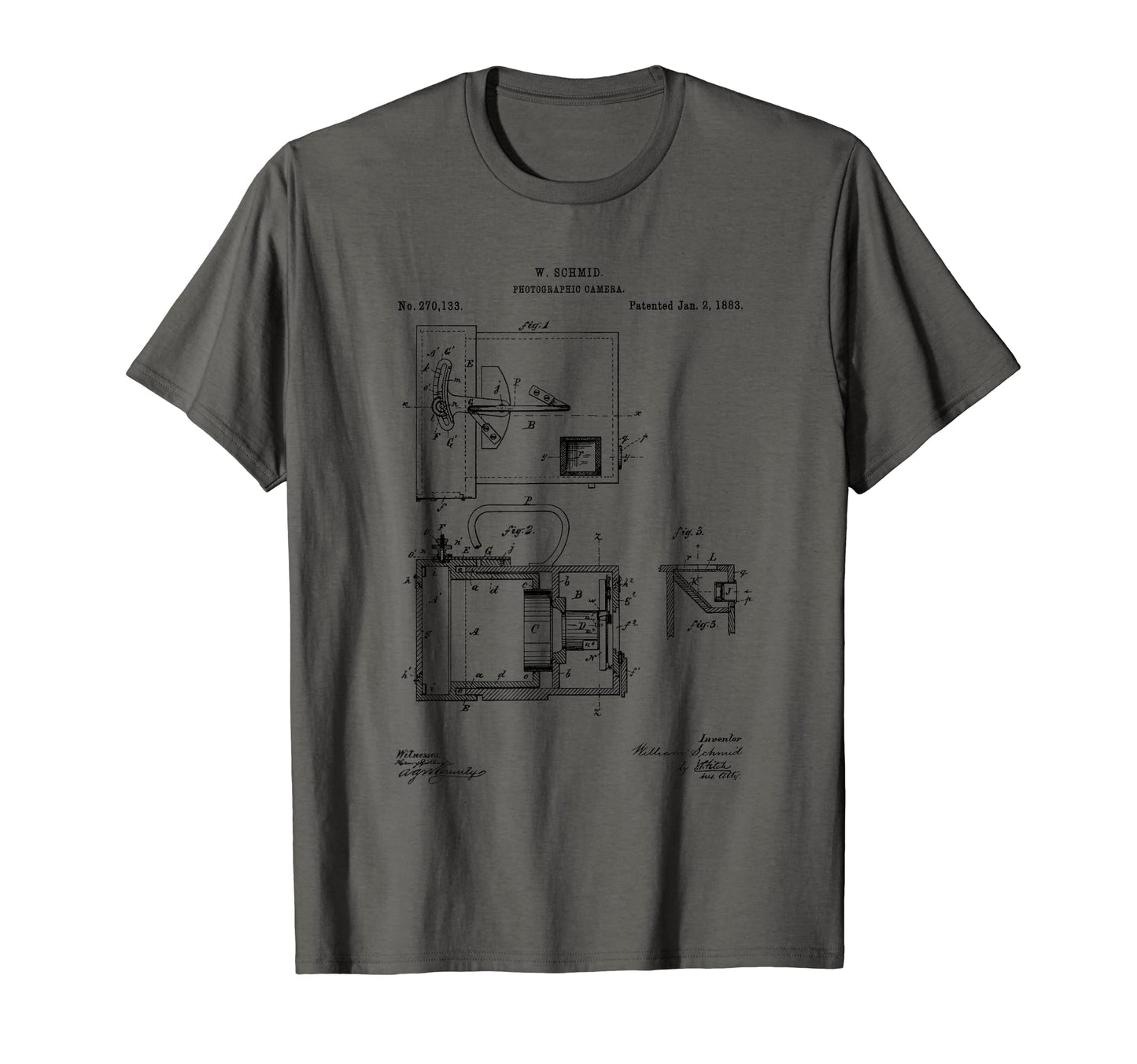 Camera Blueprint Patent Photography T-Shirt - Minimalist Print Unisex - T-Shirt, Sweatshirt, Hoodie