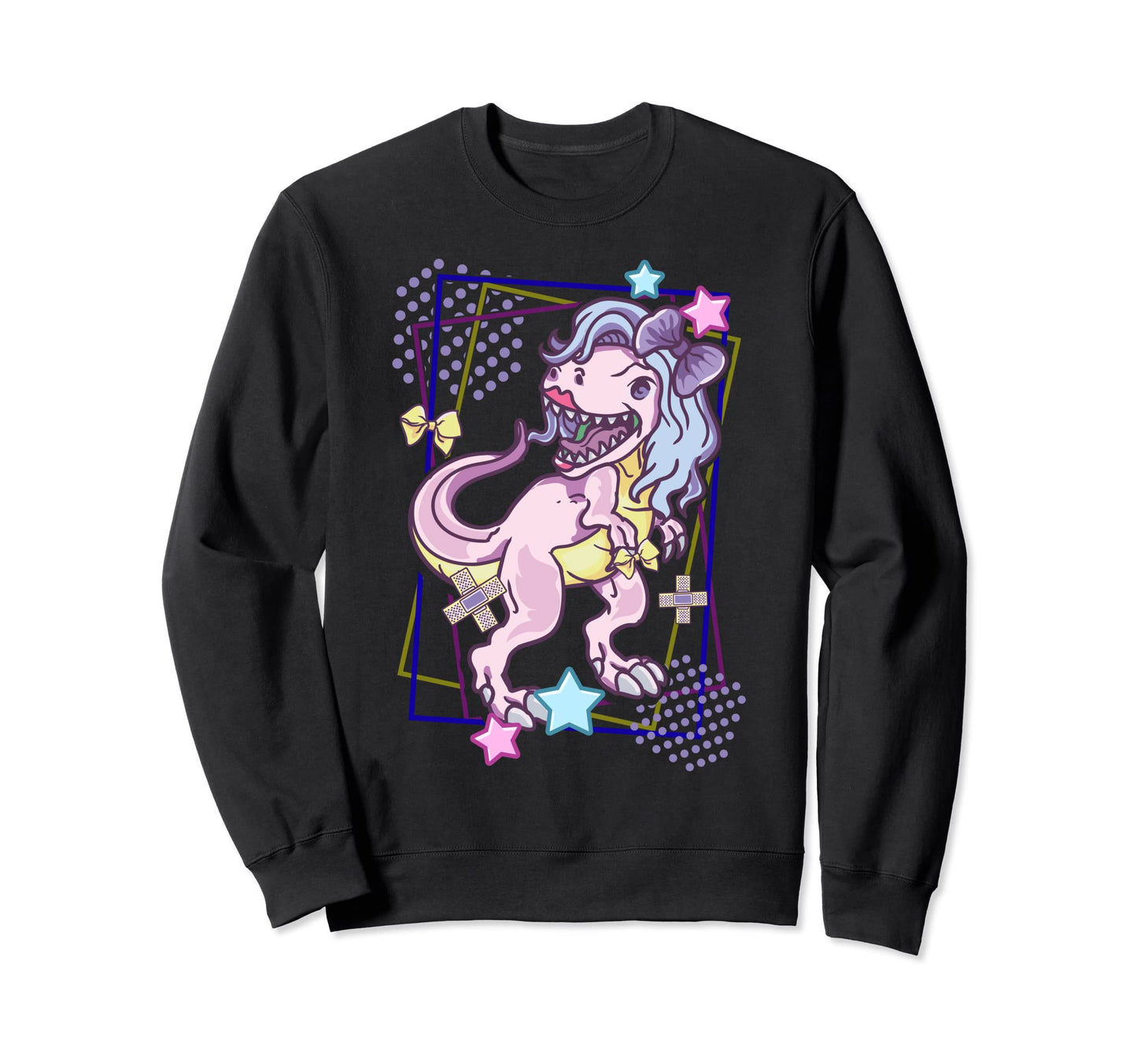 Kawaii Pastel Goth Trex Vaporwave Sweatshirt - Novelty Apparel for Adults - T-Shirt, Sweatshirt, Hoodie