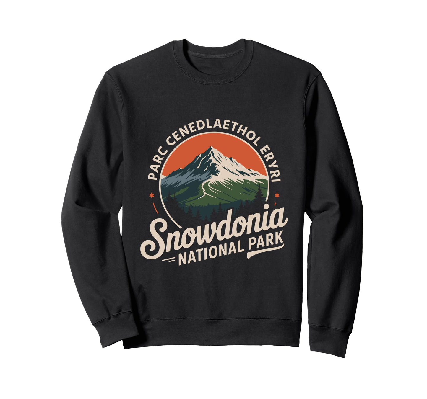 Hiking Snowdonia National Park Parc Sweatshirt - Minimalist Print Unisex - T-Shirt, Sweatshirt, Hoodie