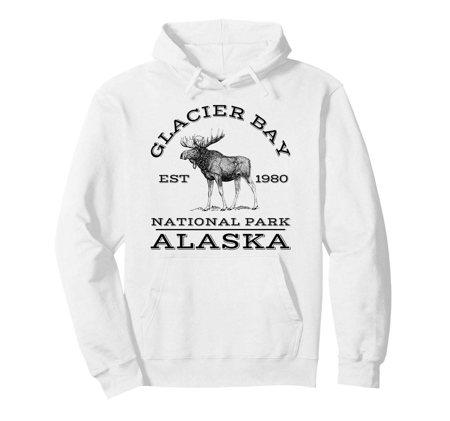 Glacier Bay National Park Alaska Usa Hoodie - Minimalist Print for Adults - T-Shirt, Sweatshirt, Hoodie