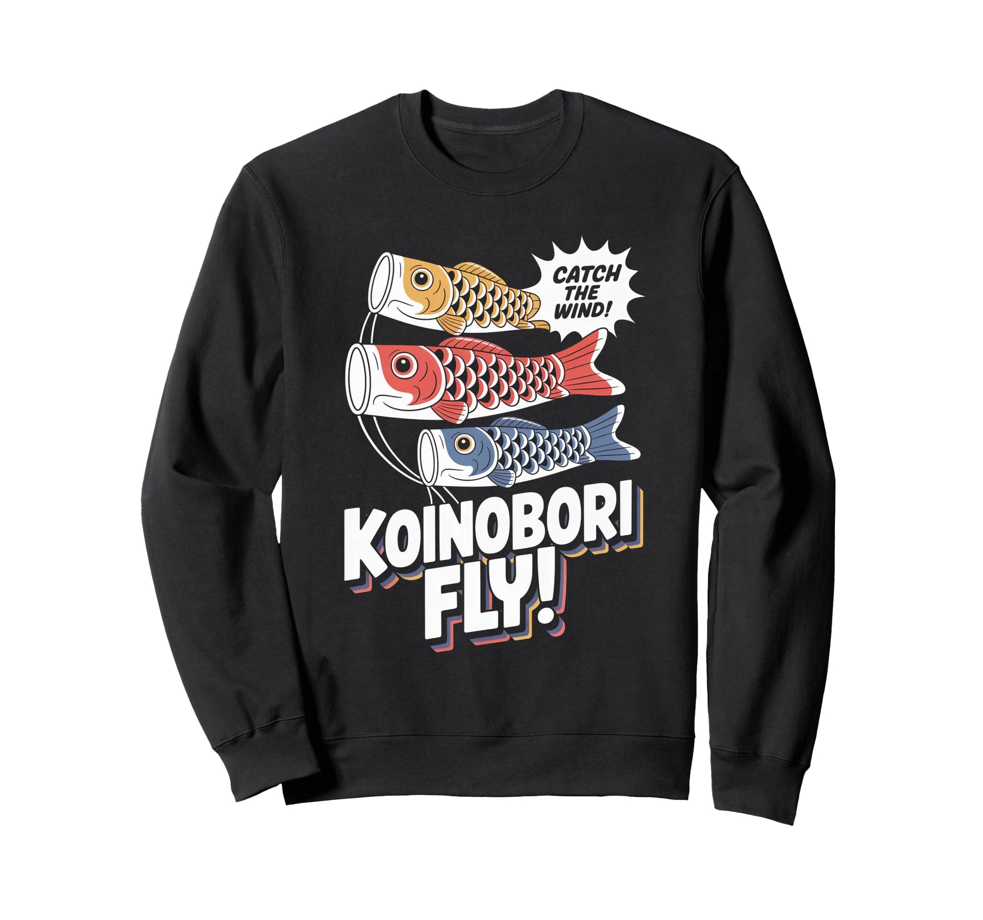 Koinobori Fly Pop Culture Japanese Sweatshirt - Minimalist Print Unisex - T-Shirt, Sweatshirt, Hoodie
