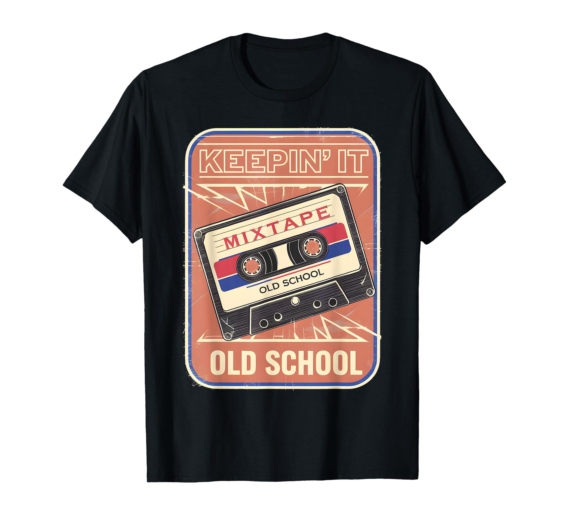 Old School Hip Hop 80S 90S Cassette T-Shirt - Graphic Print for Adults - T-Shirt, Sweatshirt, Hoodie