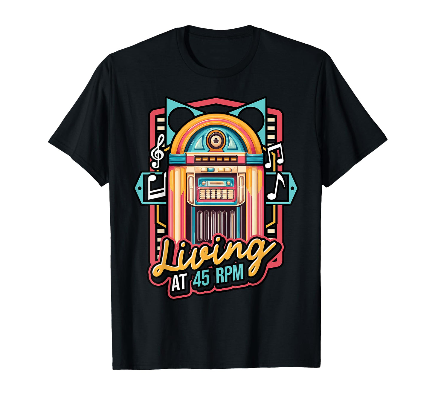 Jukebox Collector Living 45 Rpm T-Shirt - Custom Art Print for Adults - T-Shirt, Sweatshirt, Hoodie