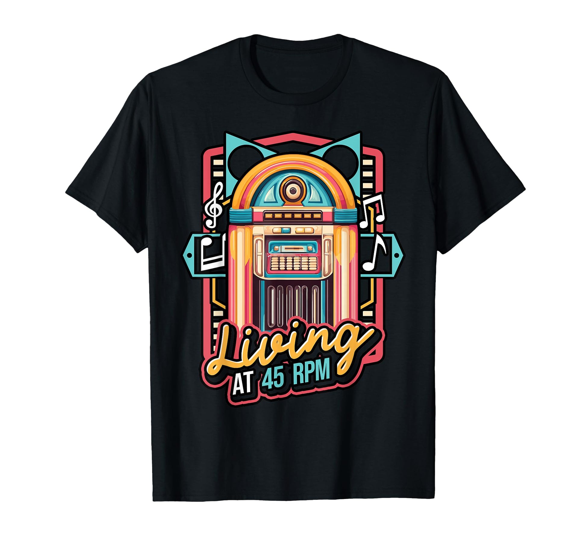 Jukebox Collector Living 45 Rpm T-Shirt - Custom Art Print for Adults - T-Shirt, Sweatshirt, Hoodie