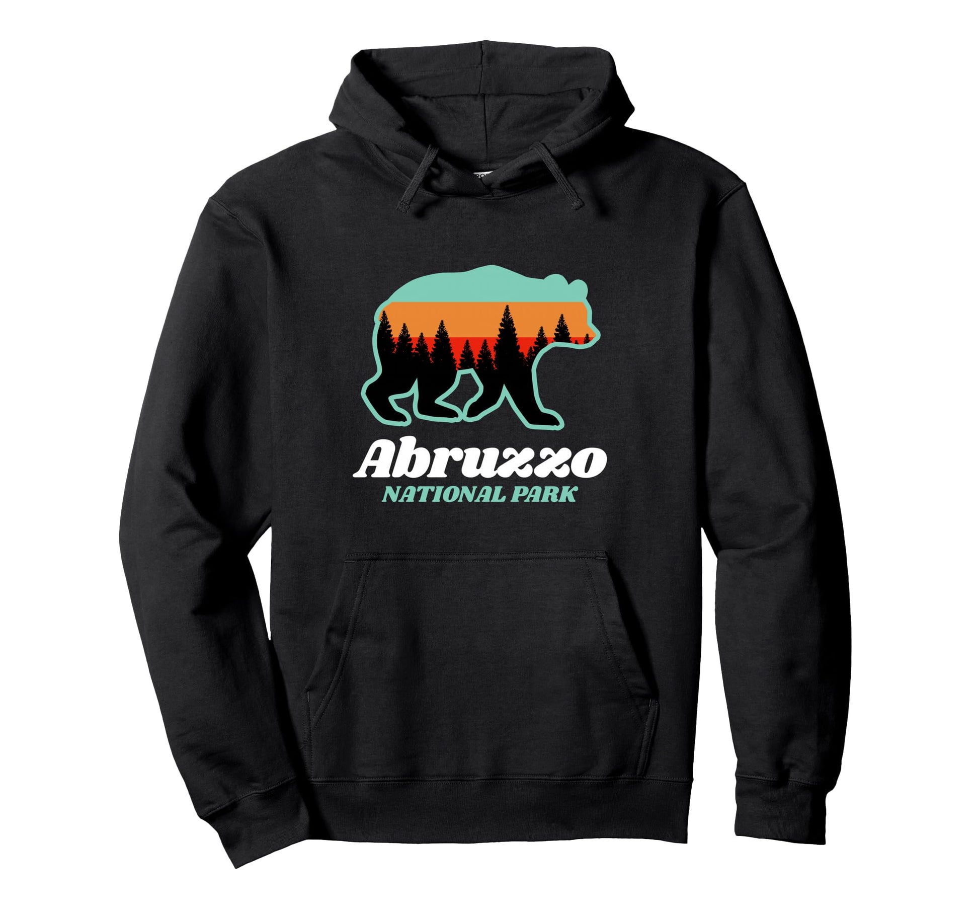 Abruzzo Italy National Park Bear Hoodie - Novelty Apparel Unisex - T-Shirt, Sweatshirt, Hoodie