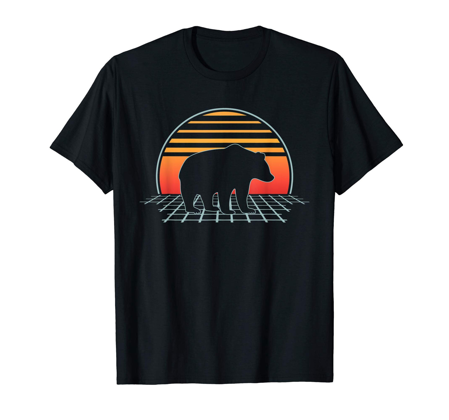 Bear 70S 80S Animal Vaporwave T-Shirt - Custom Art Print Men Women - T-Shirt, Sweatshirt, Hoodie