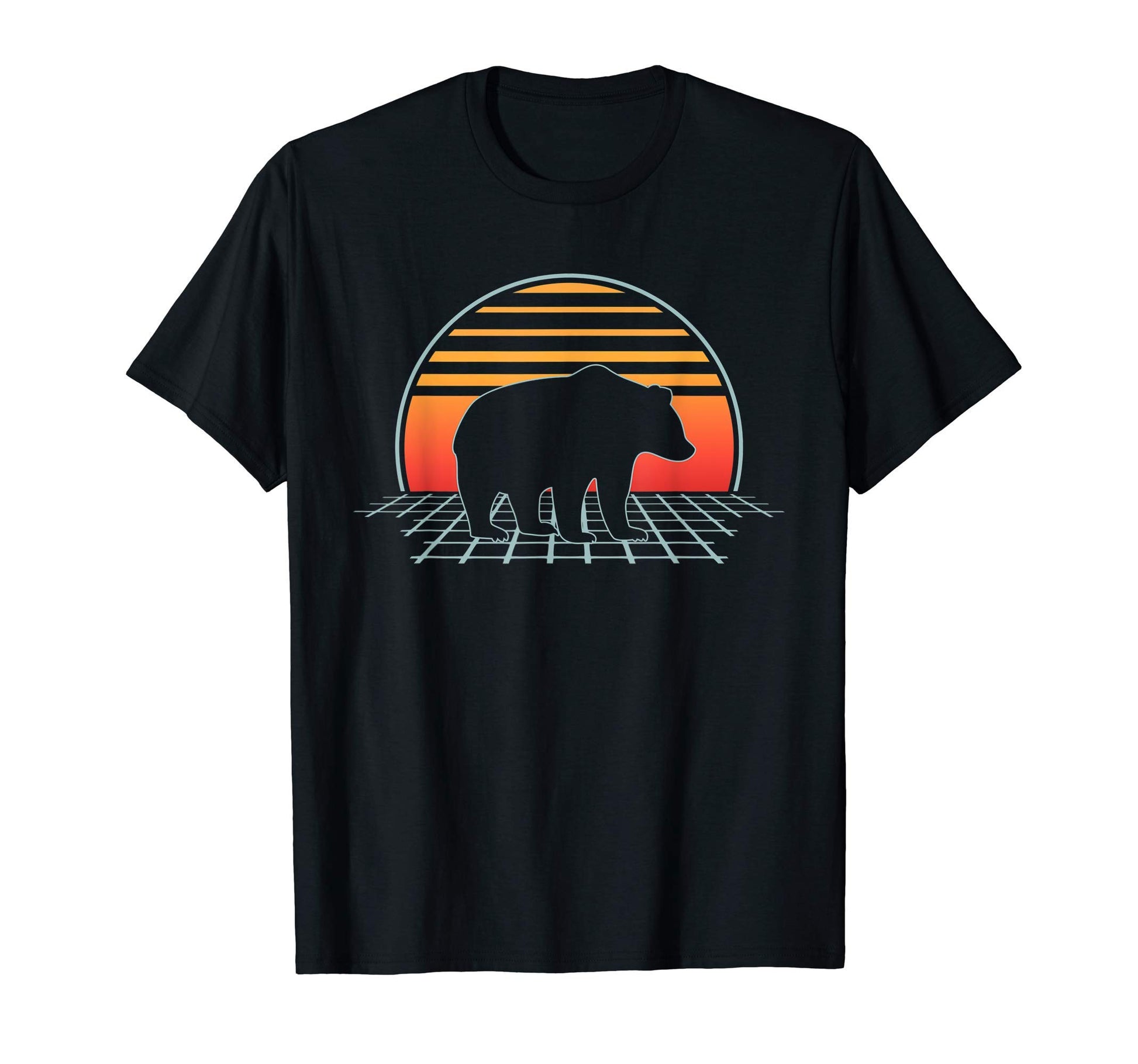 Bear 70S 80S Animal Vaporwave T-Shirt - Custom Art Print Men Women - T-Shirt, Sweatshirt, Hoodie