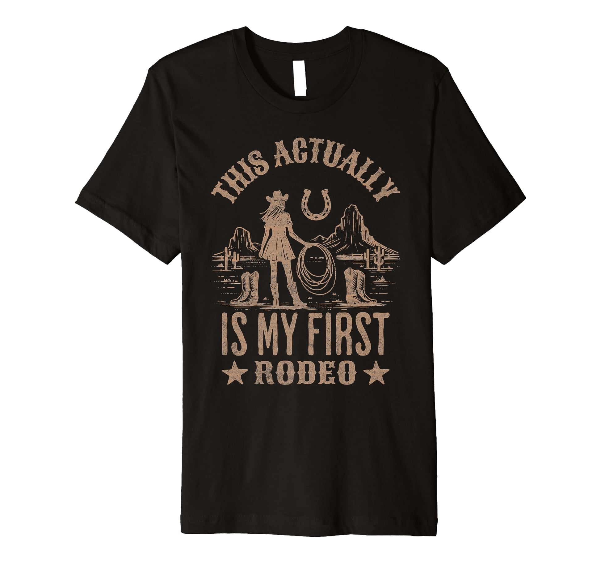 This Actually Is My First Rodeo T-Shirt - Fun Novelty Design for Adults - T-Shirt, Sweatshirt, Hoodie