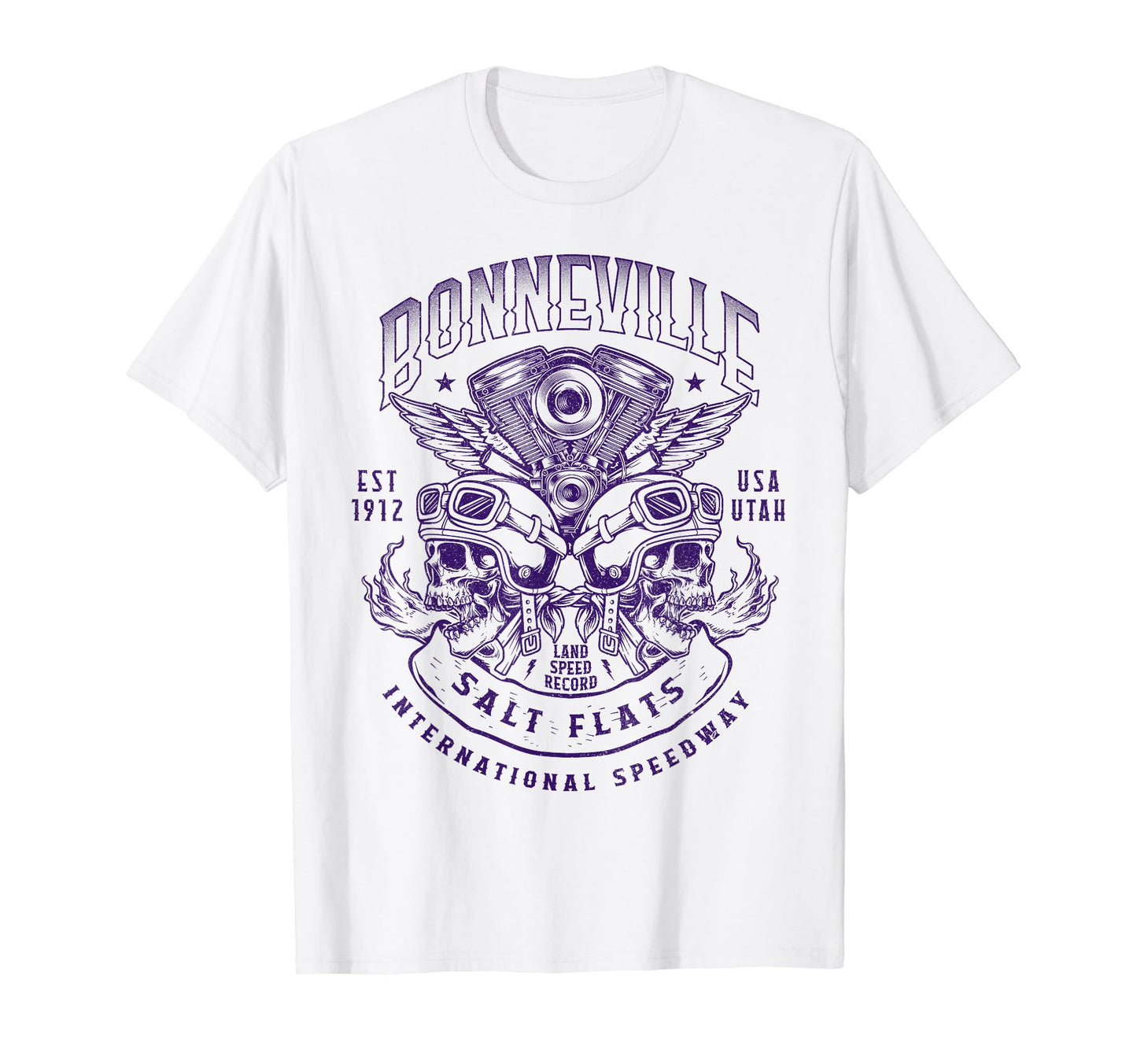 Bonneville Salt Flats Motorcycle T-Shirt - Minimalist Print for Adults - T-Shirt, Sweatshirt, Hoodie